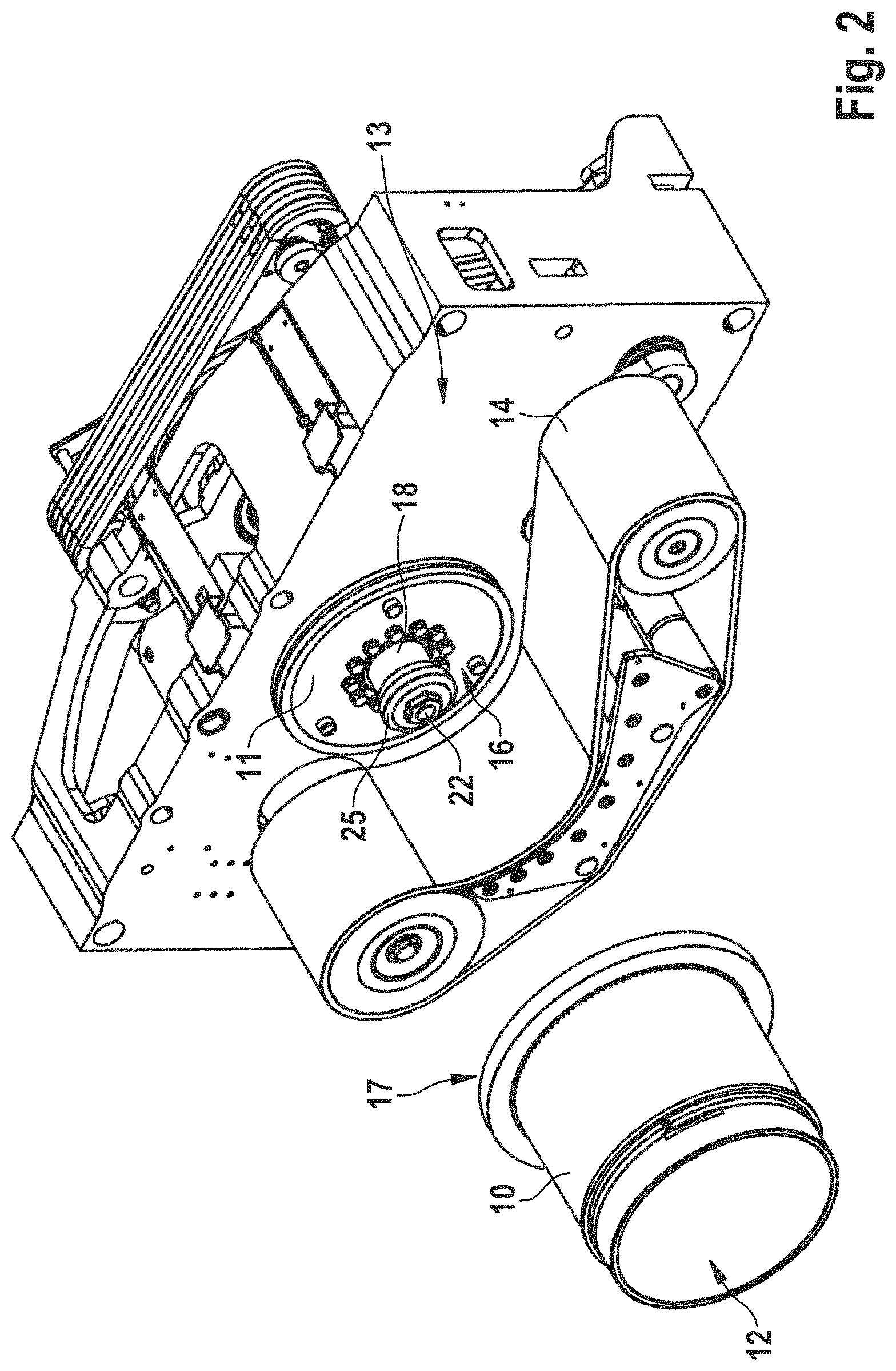Patent US11780189 Figure 2 – Apparatus and method for separating materials with different degrees of flowability