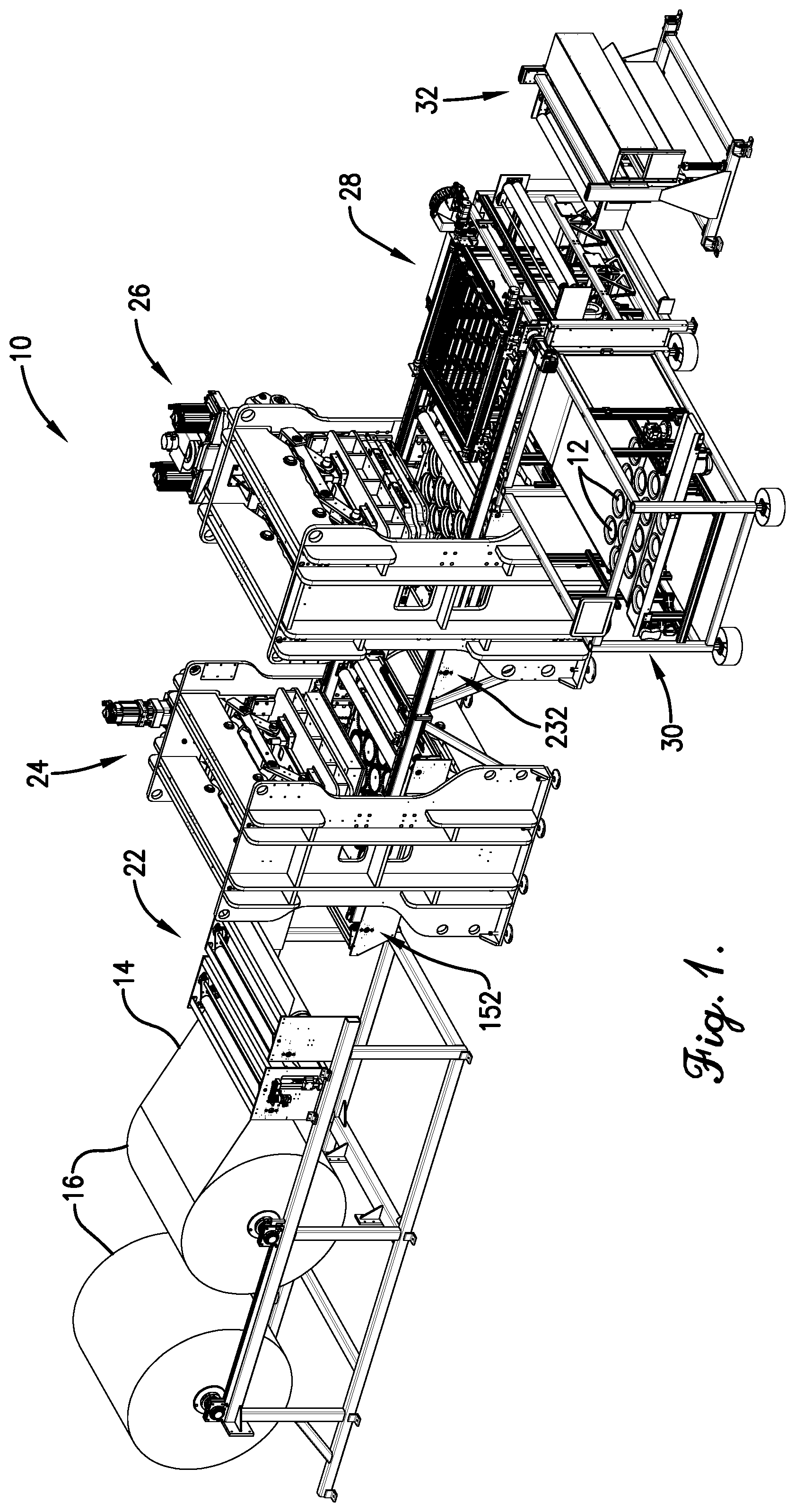 Patent US11780193 — Methods and systems for producing pressware — Figure 1