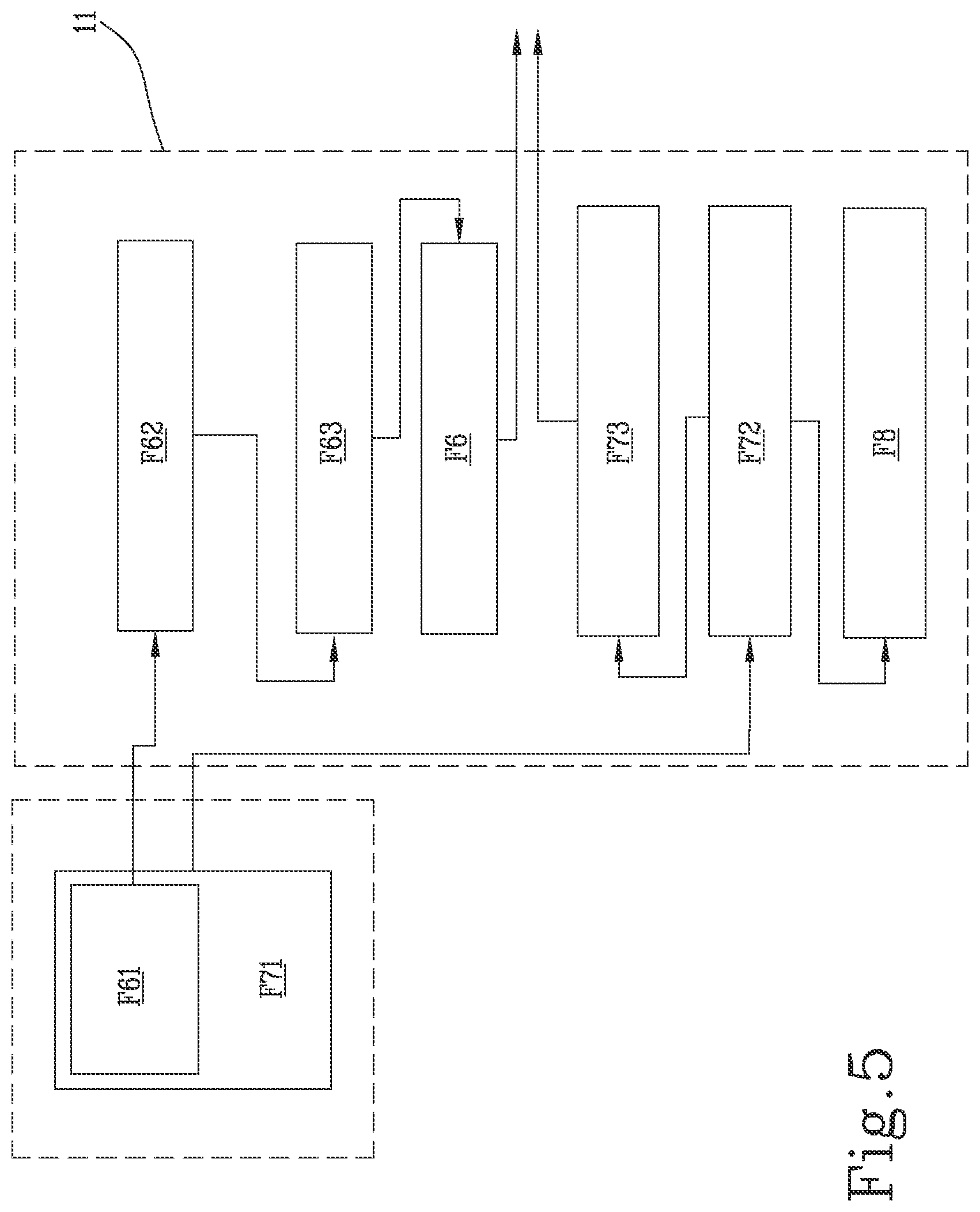 Patent US11780196 Figure 8 – Line for the production of covered cardboard boxes