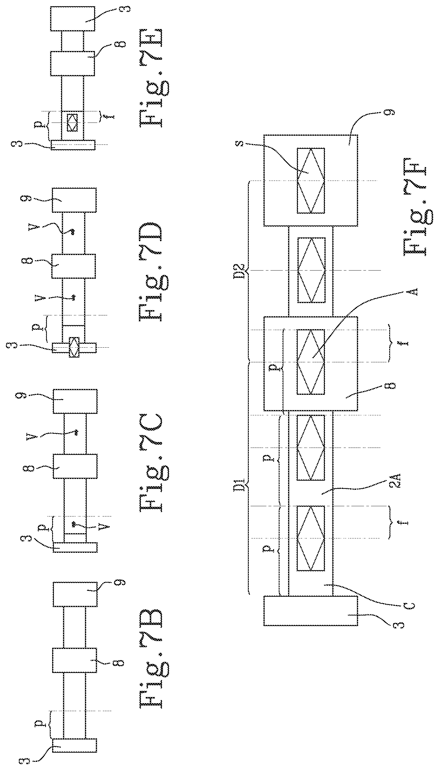 Patent US11780196 Figure 12 – Line for the production of covered cardboard boxes