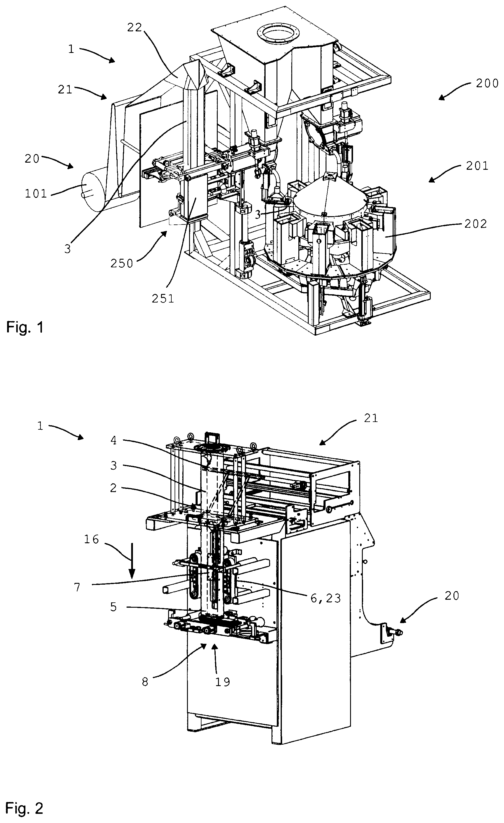 Patent US11780200 Figure 1 – Device and method for producing at least one empty open bag