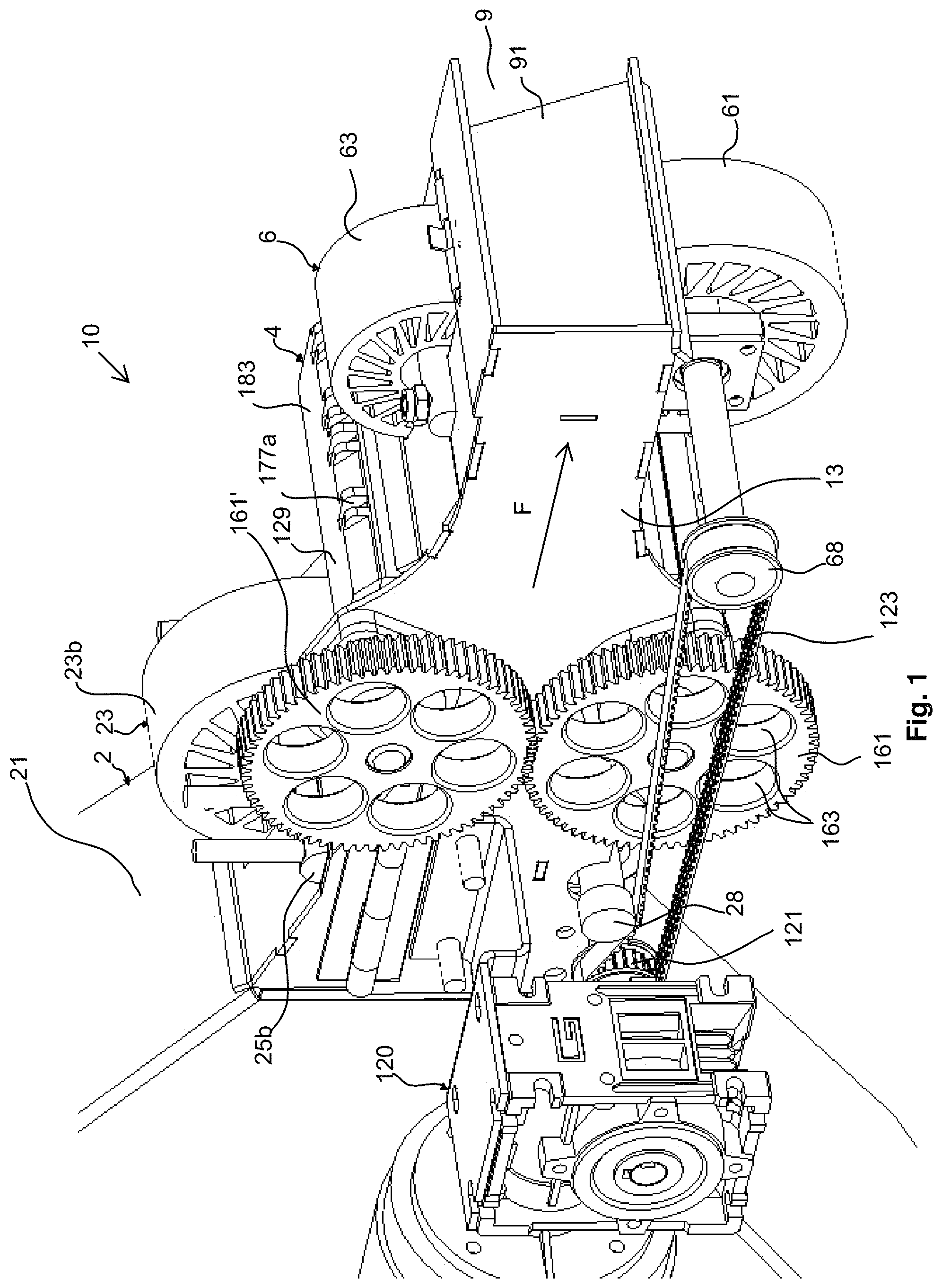 Patent US11780201 Figure 1 – Device for machine-making a dunnage product