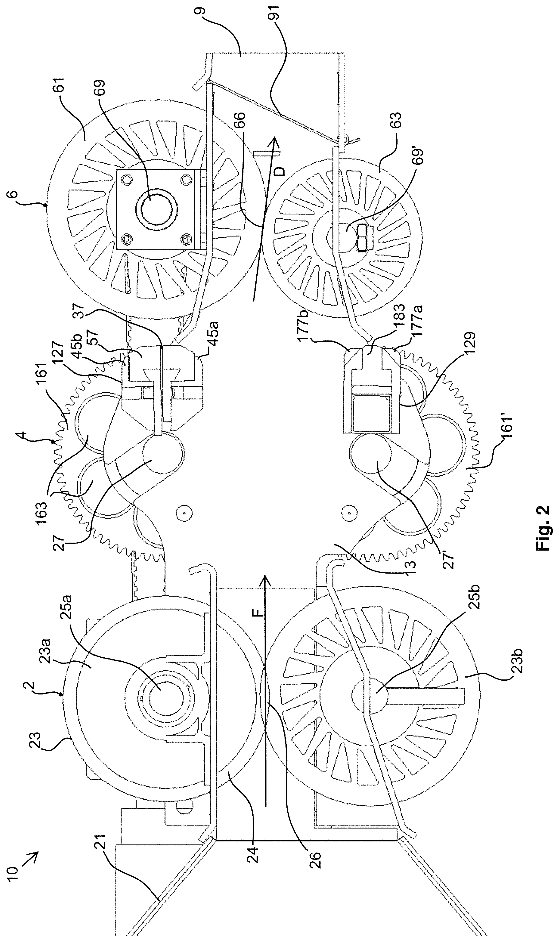 Patent US11780201 Figure 2 – Device for machine-making a dunnage product