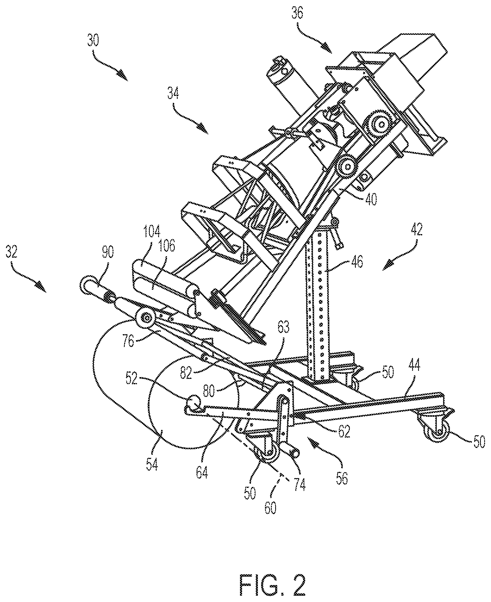 Patent US11780202 Figure 2 – Dunnage conversion machine and method