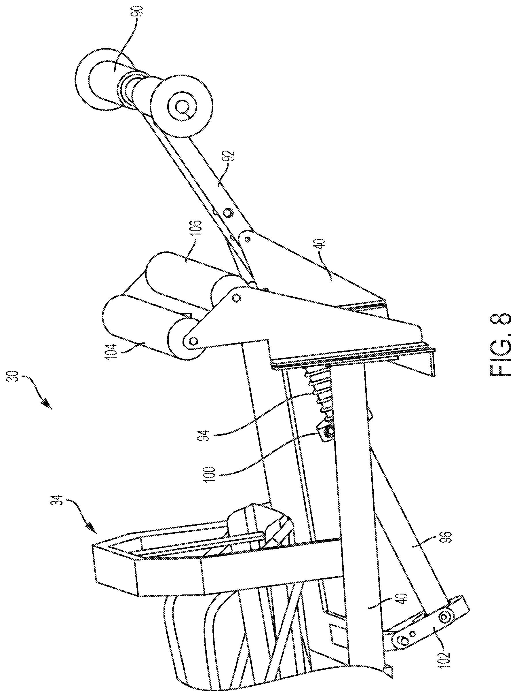 Patent US11780202 Figure 8 – Dunnage conversion machine and method