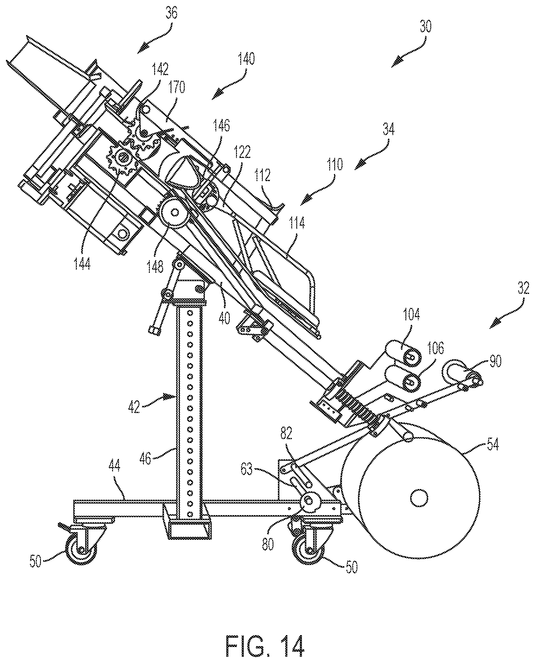 Patent US11780202 Figure 14 – Dunnage conversion machine and method