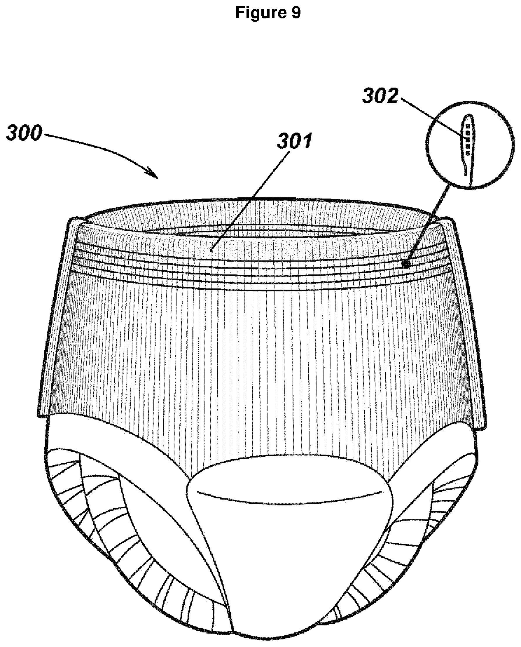Patent US11780207 Figure 7 – Elastic nonwoven fabric sheets and methods for making the same