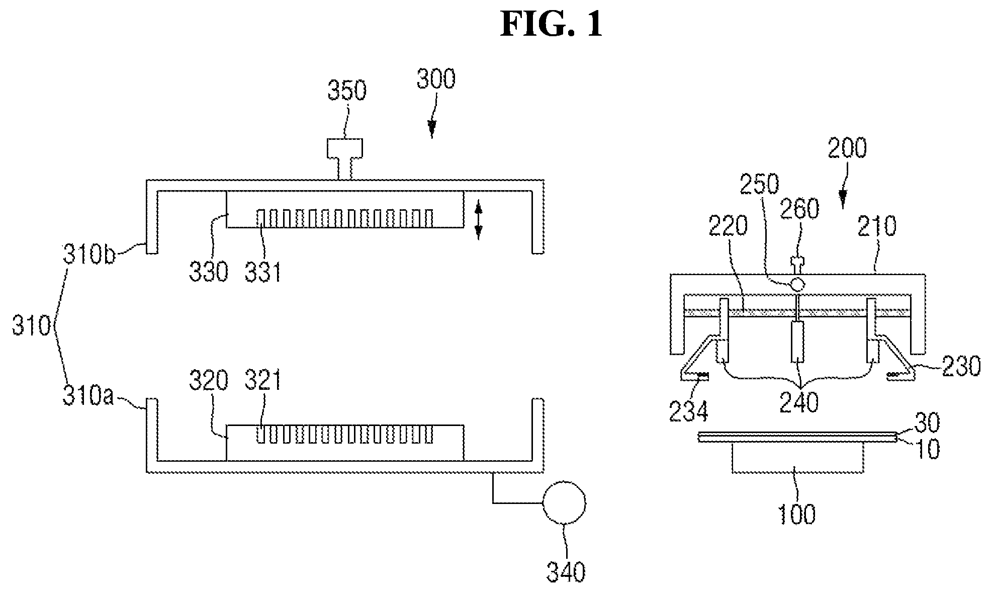 Patent US11780216 Figure 1 – Apparatus for manufacturing display device and method for manufacturing display device