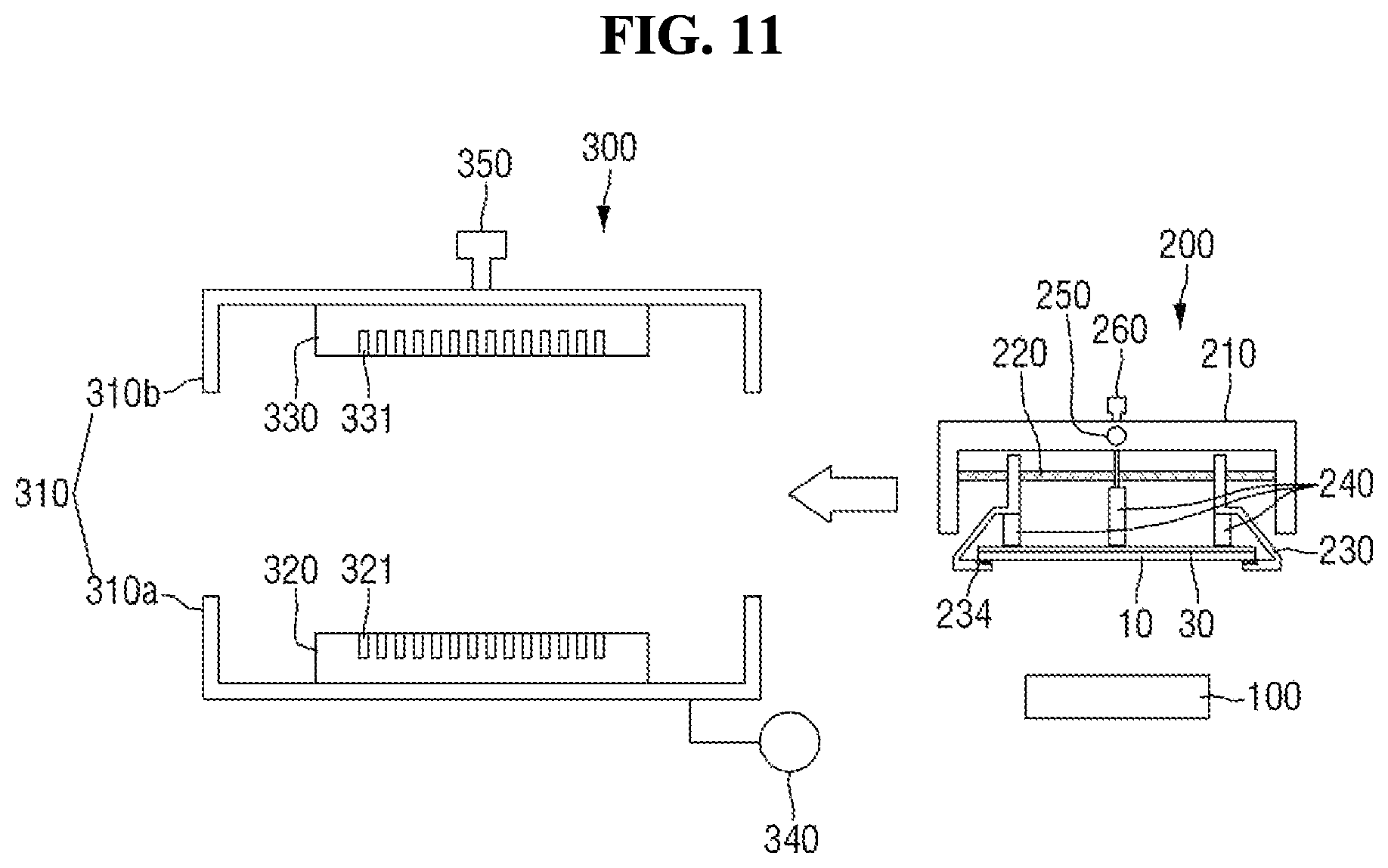 Patent US11780216 Figure 11 – Apparatus for manufacturing display device and method for manufacturing display device