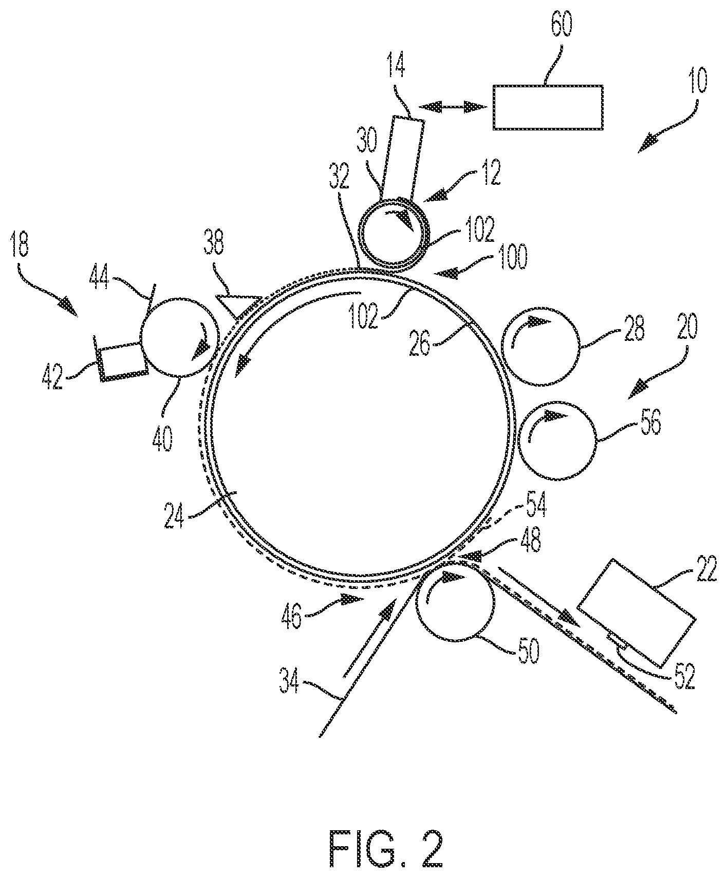 Patent US11780218 Figure 2 – Matrix-addressed heat image forming device