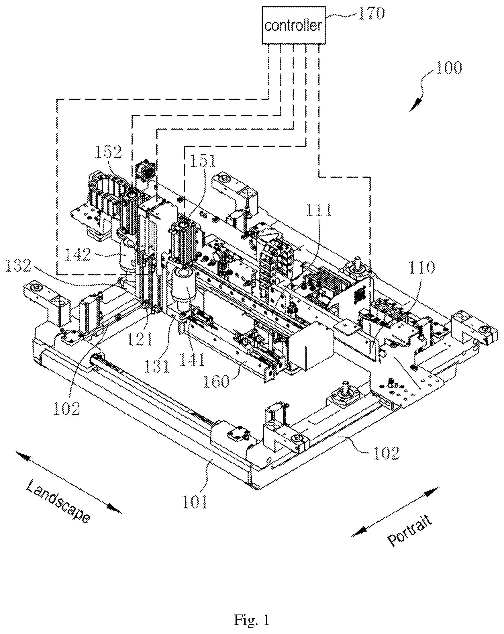 Patent US11780219 Figure 1 – Stencil printing machine