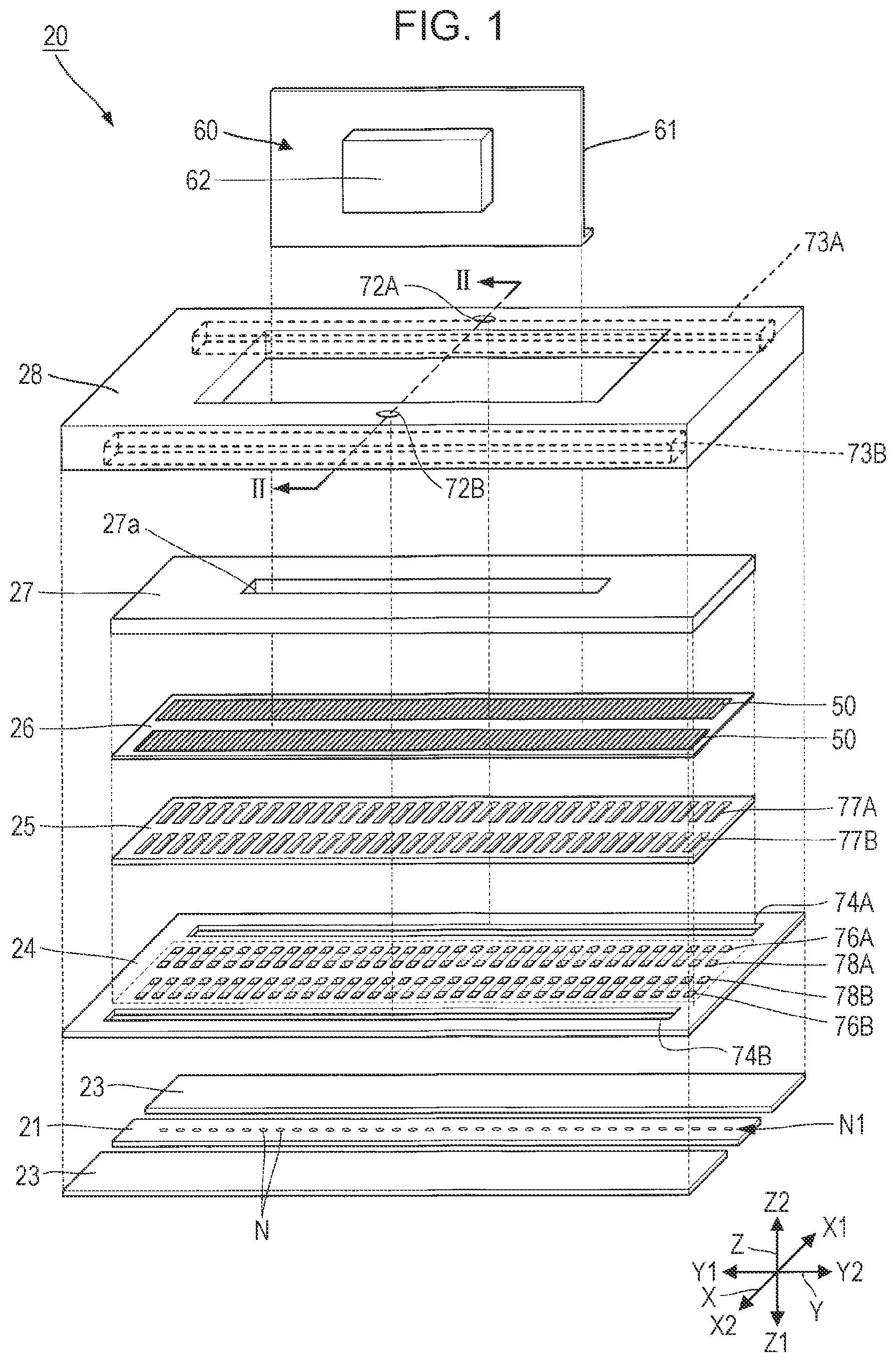 Patent US11780225 Figure 1 – Liquid discharging head and liquid discharging apparatus