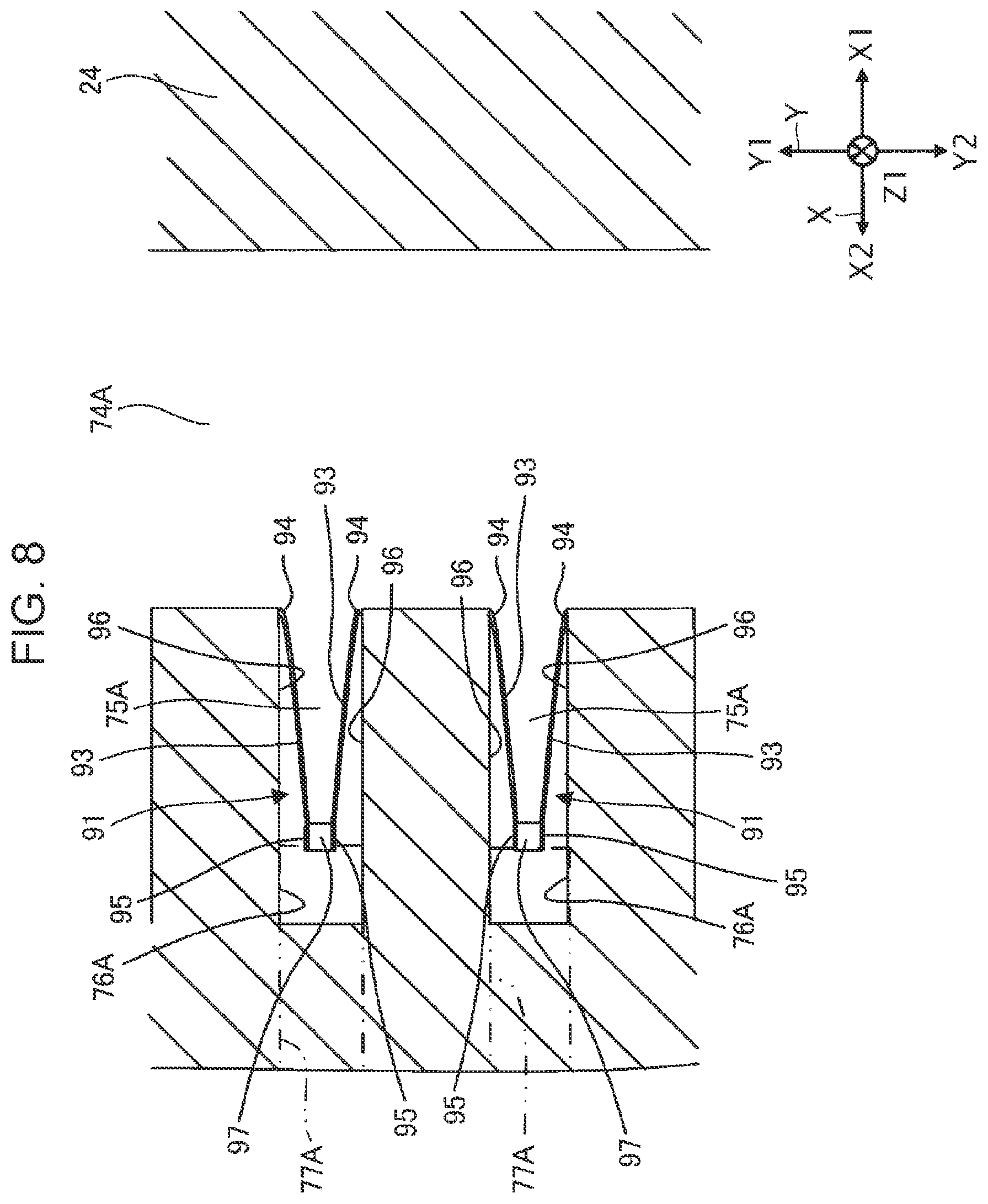 Patent US11780225 Figure 8 – Liquid discharging head and liquid discharging apparatus