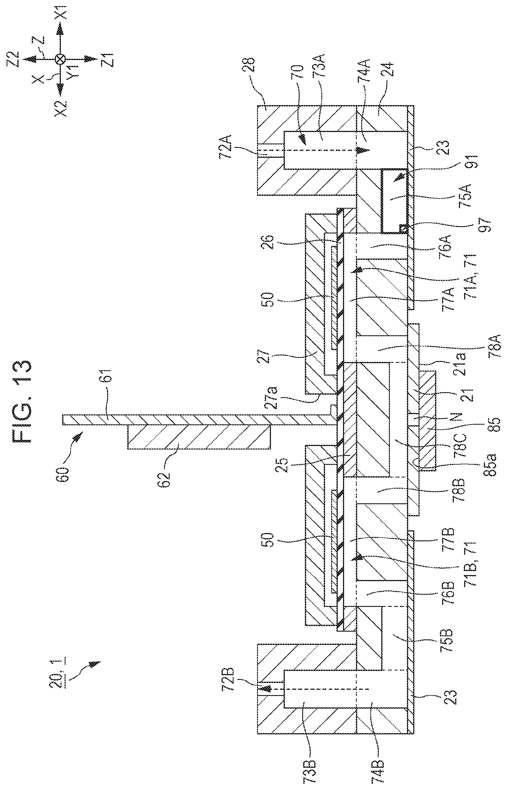 Patent US11780225 Figure 13 – Liquid discharging head and liquid discharging apparatus