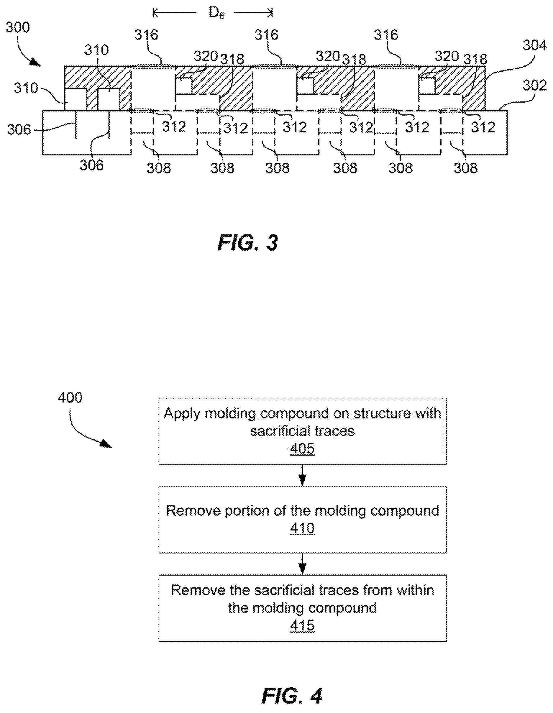 Patent US11780227 Figure 2 – Molded structures with channels