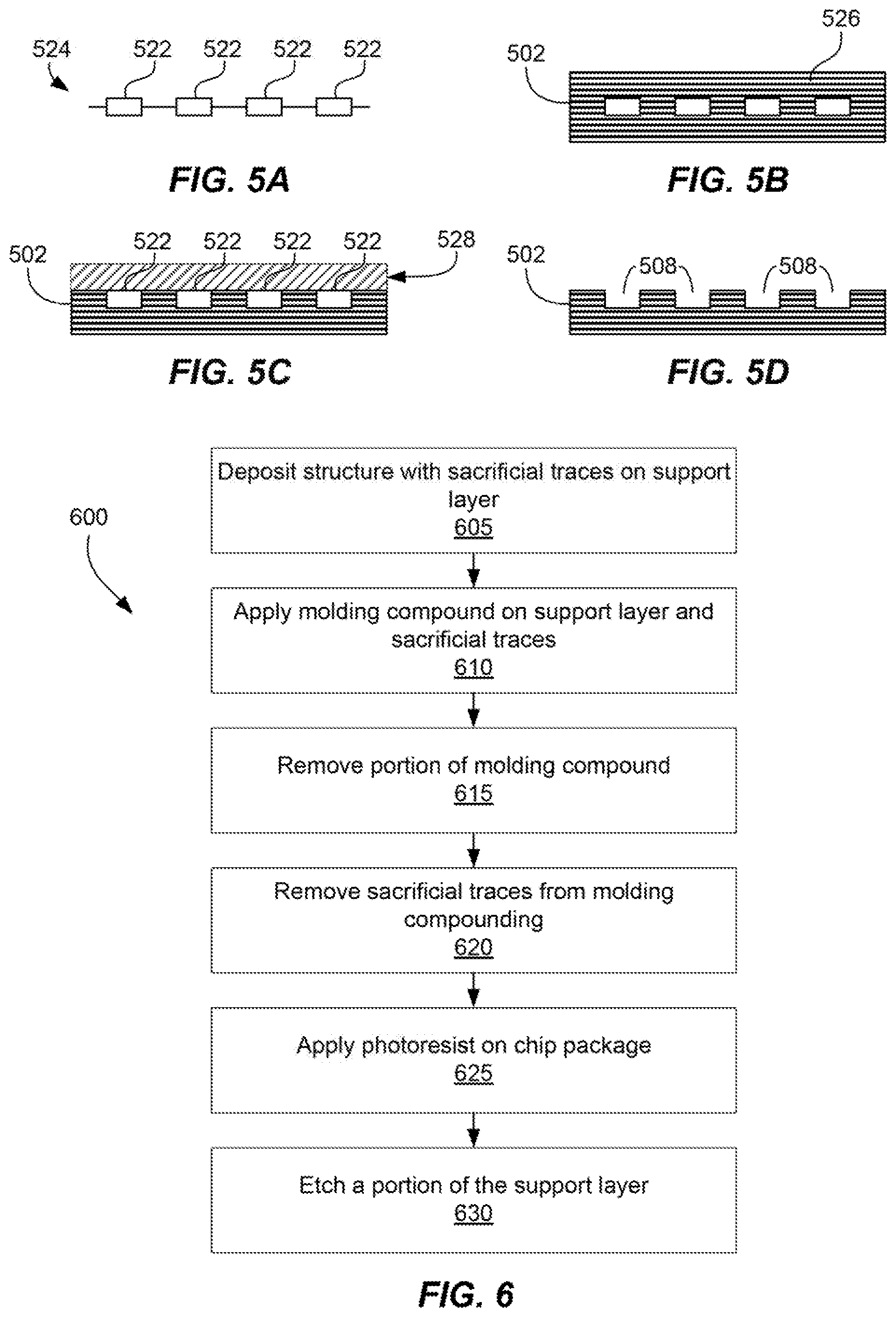 Patent US11780227 Figure 3 – Molded structures with channels