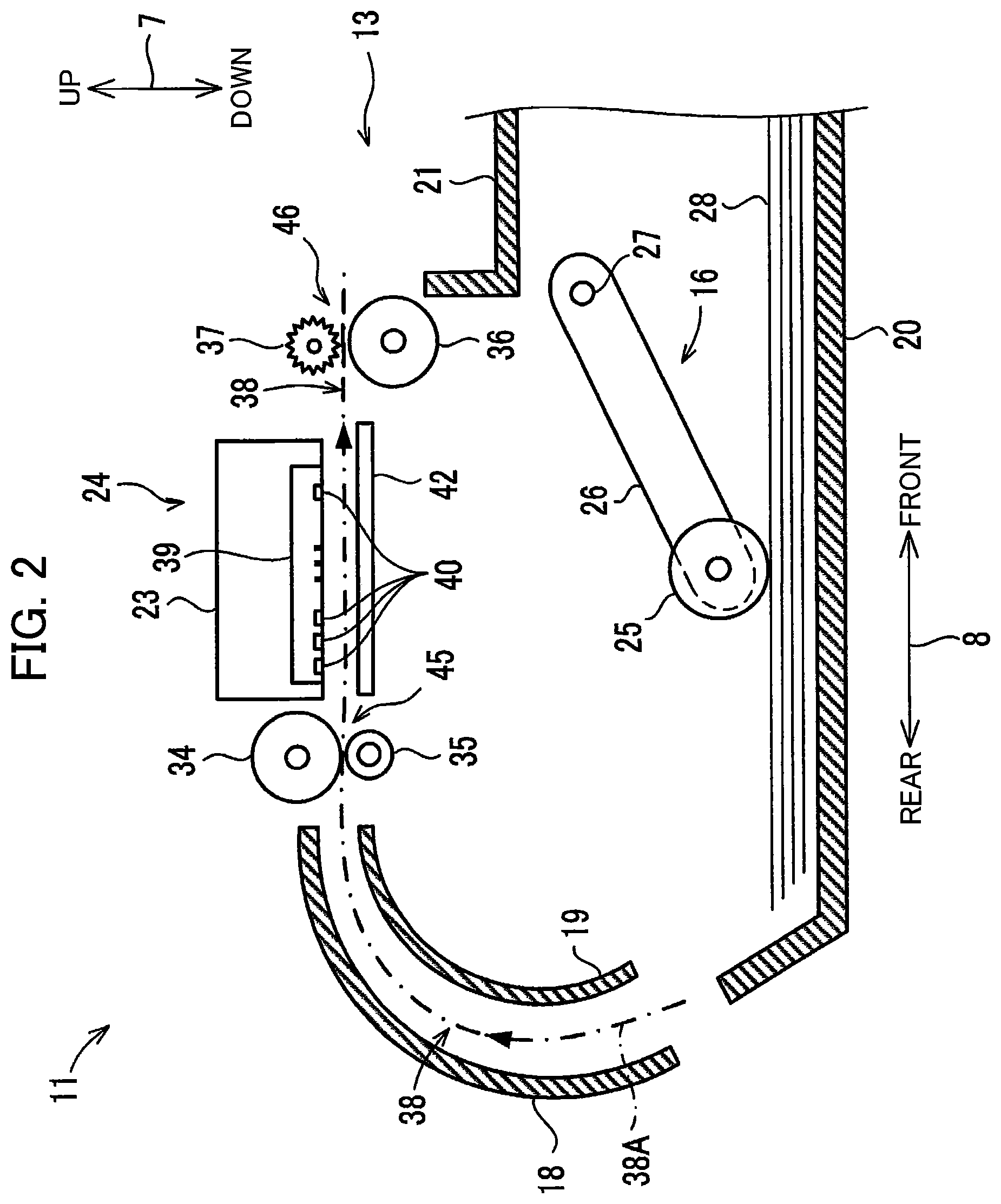 Patent US11780232 Figure 2 – Image recording apparatus comprising liquid supplying device having tank and cartridge