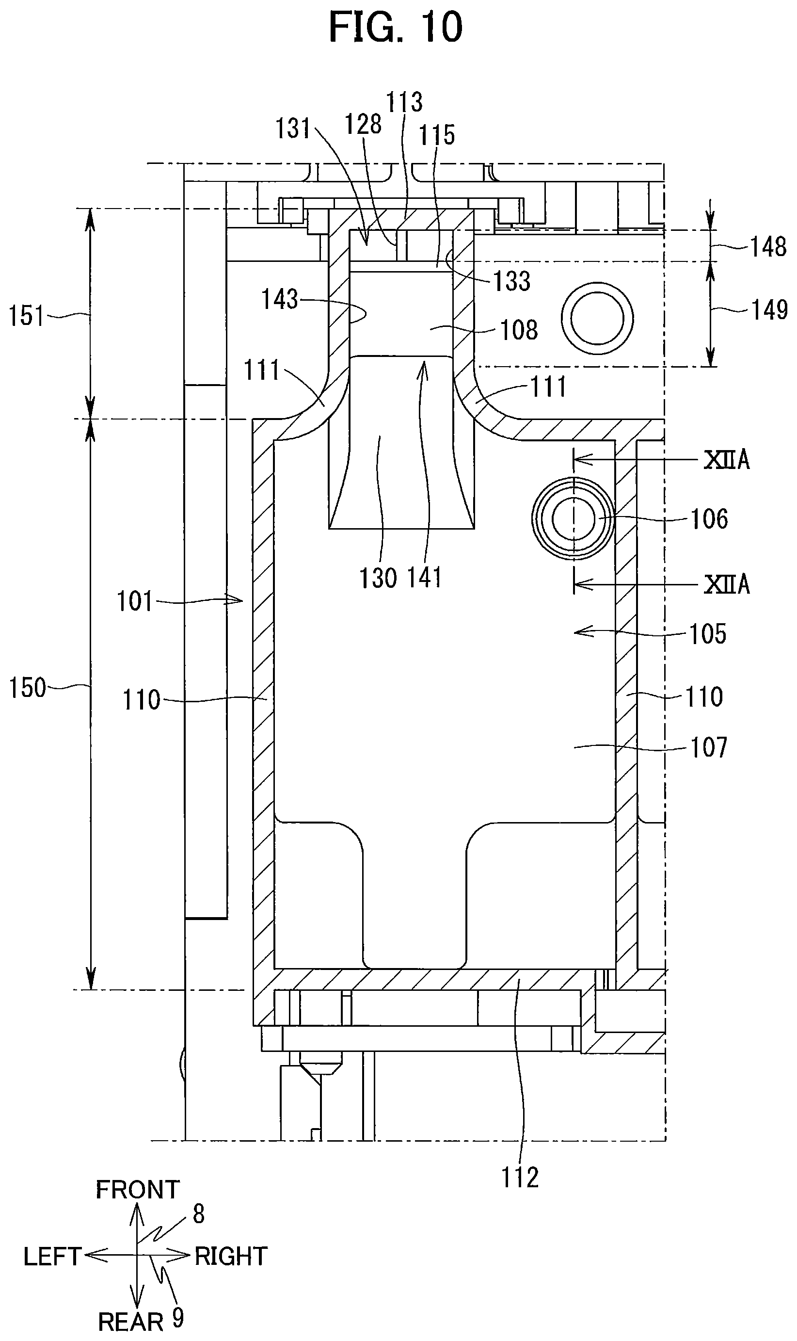 Patent US11780232 Figure 10 – Image recording apparatus comprising liquid supplying device having tank and cartridge