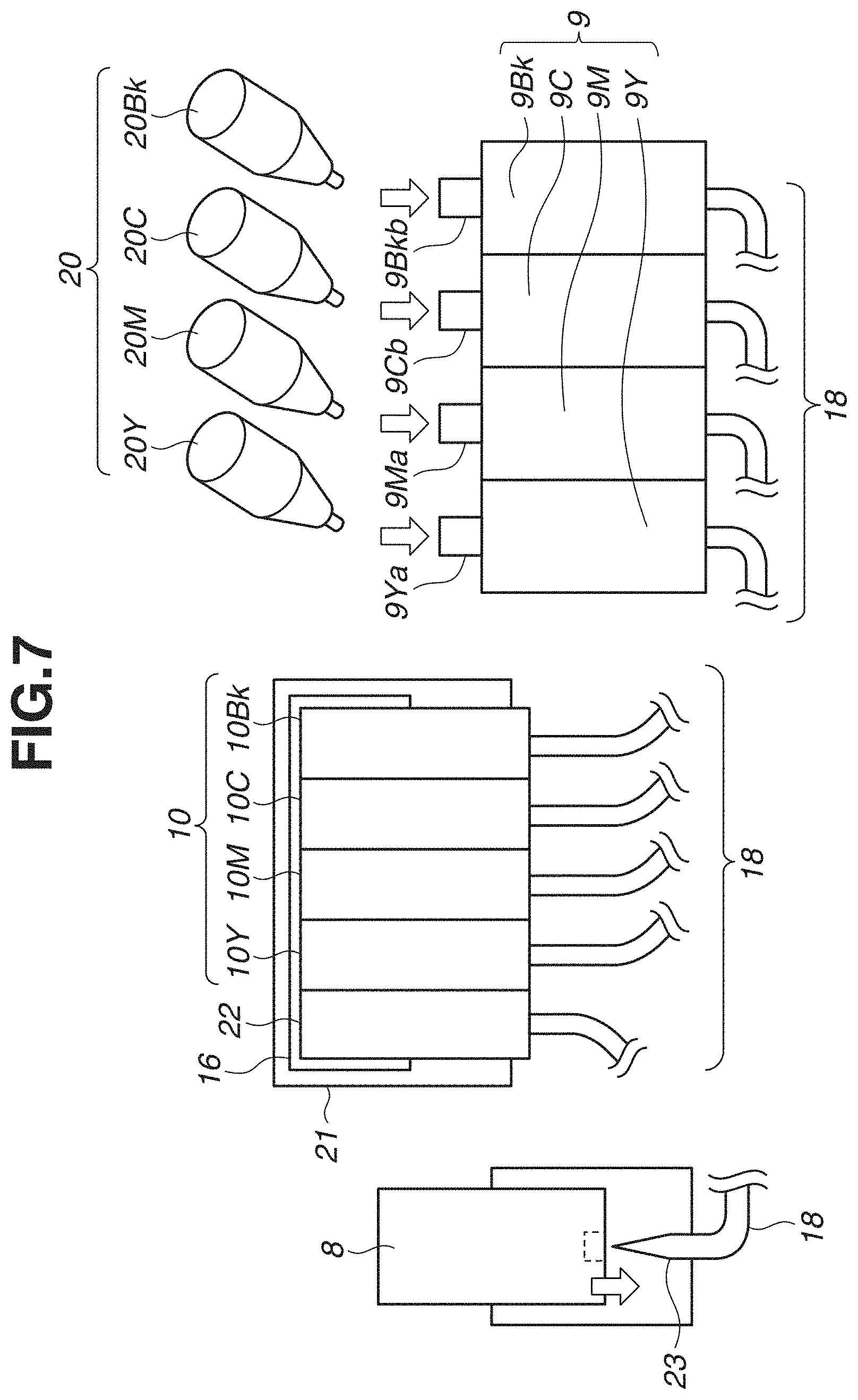Patent US11780233 Figure 7 – Inkjet printing apparatus