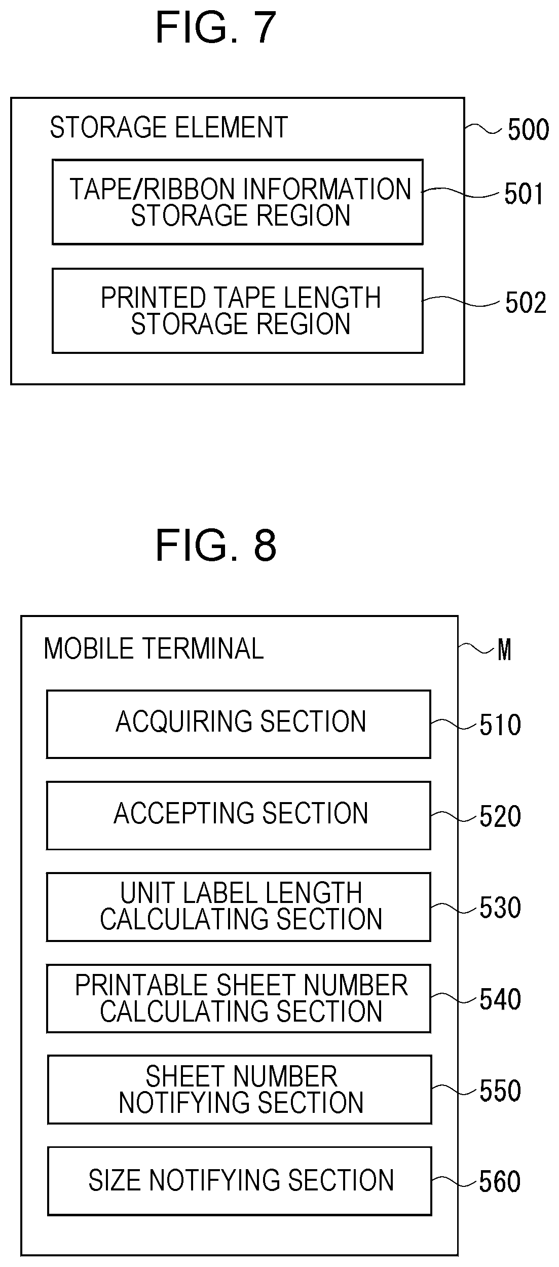 Patent US11780240 Figure 7 – Information processing device having acquiring section acquiring remaining tape length, tape printing device, tape printing system, method for controlling information processing device, and storage medium storing program for controlling information processing device