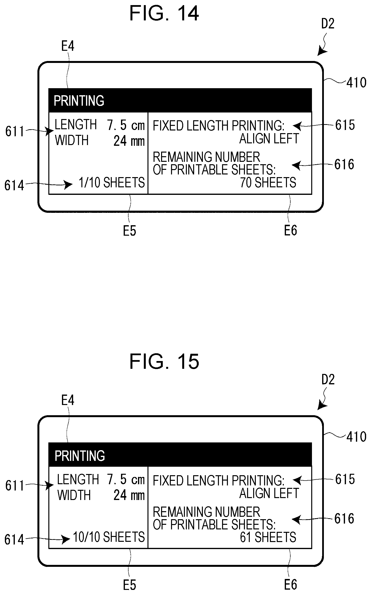 Patent US11780240 Figure 11 – Information processing device having acquiring section acquiring remaining tape length, tape printing device, tape printing system, method for controlling information processing device, and storage medium storing program for controlling information processing device