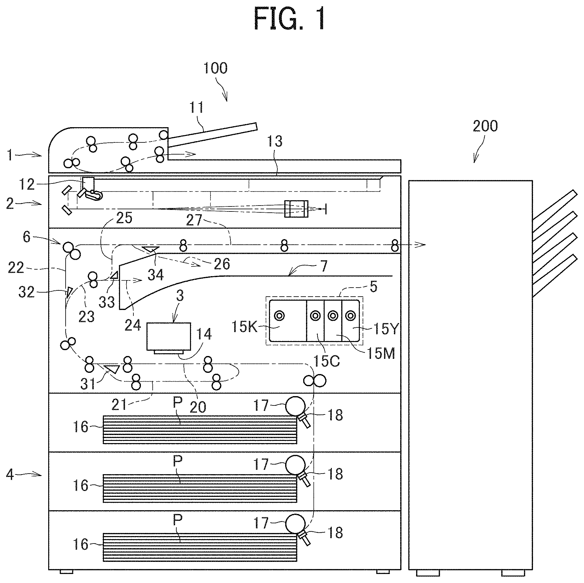 Patent US11780244 Figure 1 – Heating device, liquid applying apparatus, image forming apparatus, post-processing apparatus, and conveying device