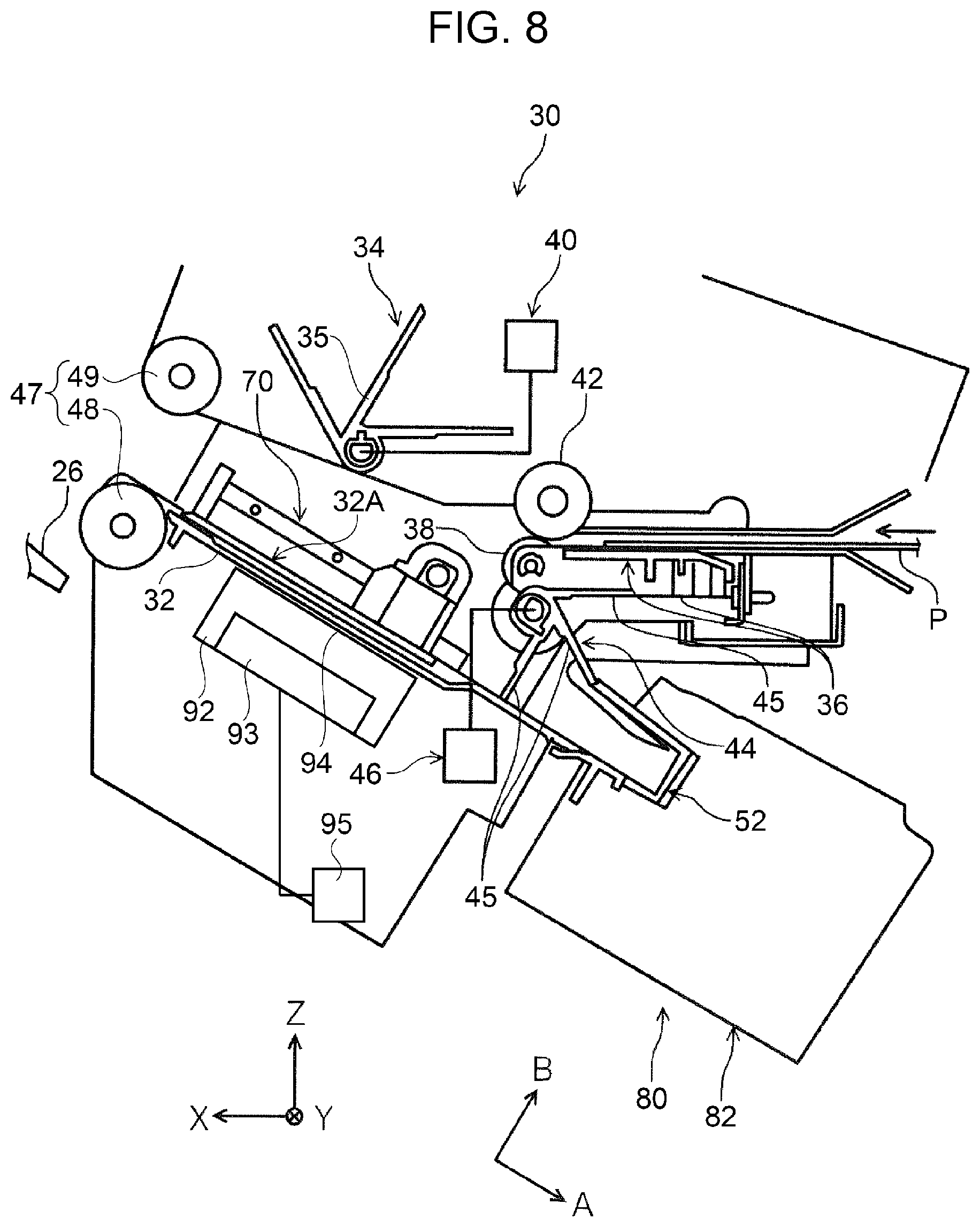 Patent US11780246 Figure 7 – Post-processing device and recording system