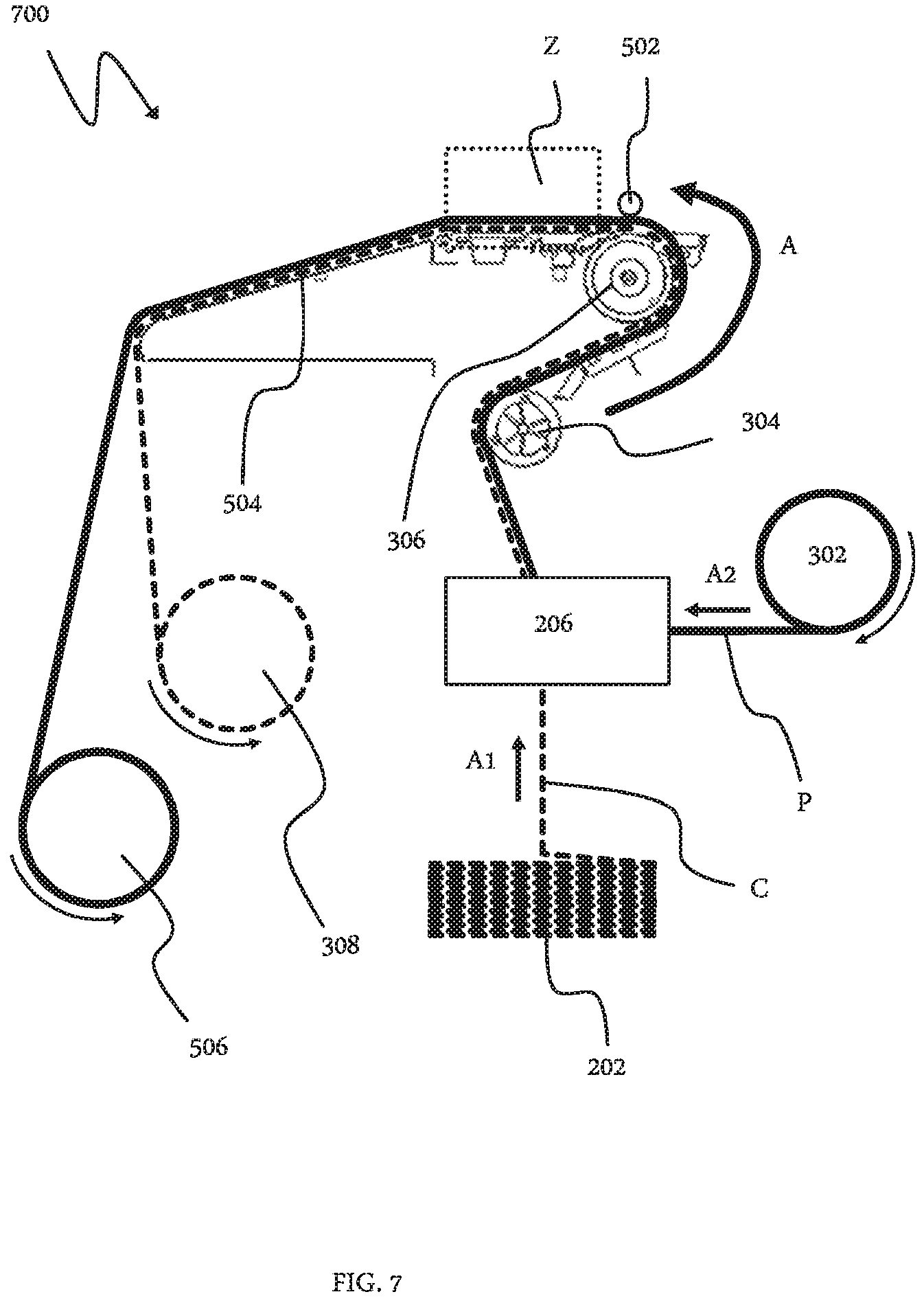 Patent US11780252 Figure 9 – Method and device for reducing distortion while printing on a flexible print medium