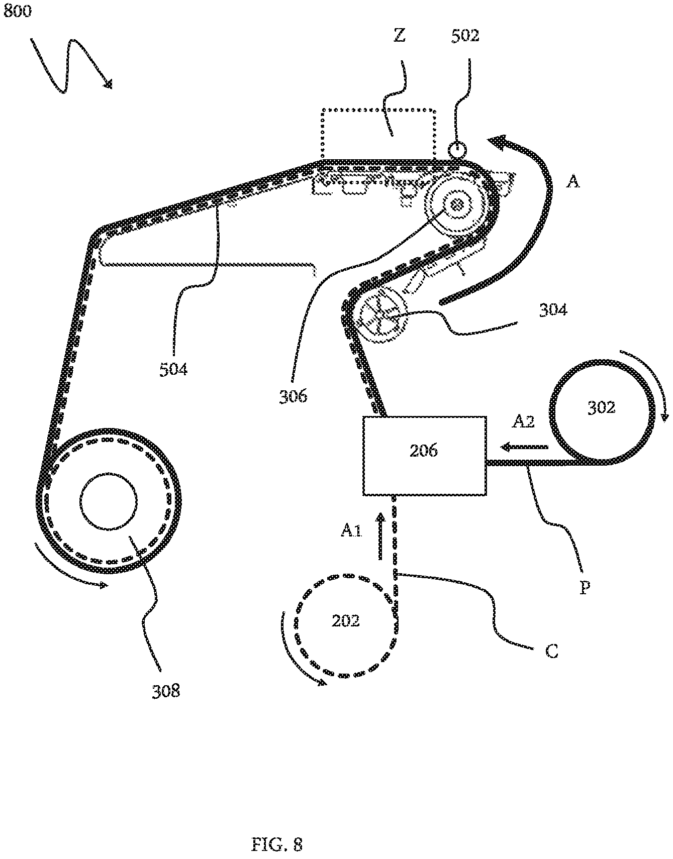Patent US11780252 Figure 10 – Method and device for reducing distortion while printing on a flexible print medium