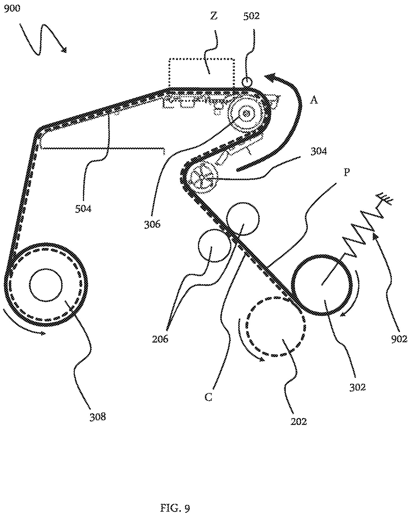 Patent US11780252 Figure 11 – Method and device for reducing distortion while printing on a flexible print medium