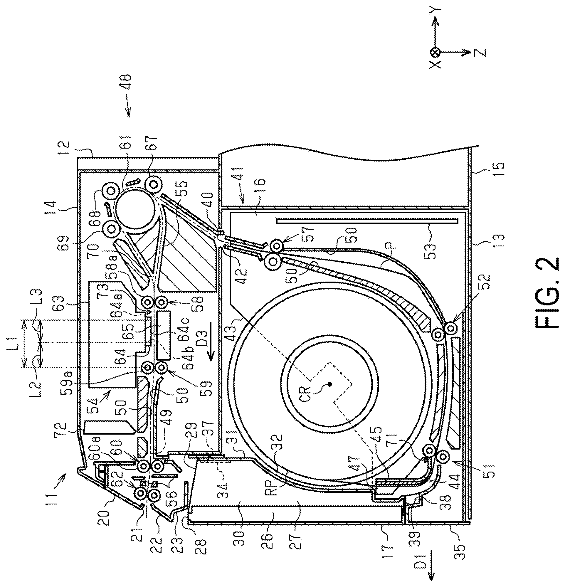 Patent US11780253 Figure 2 – Printer and control method of printer