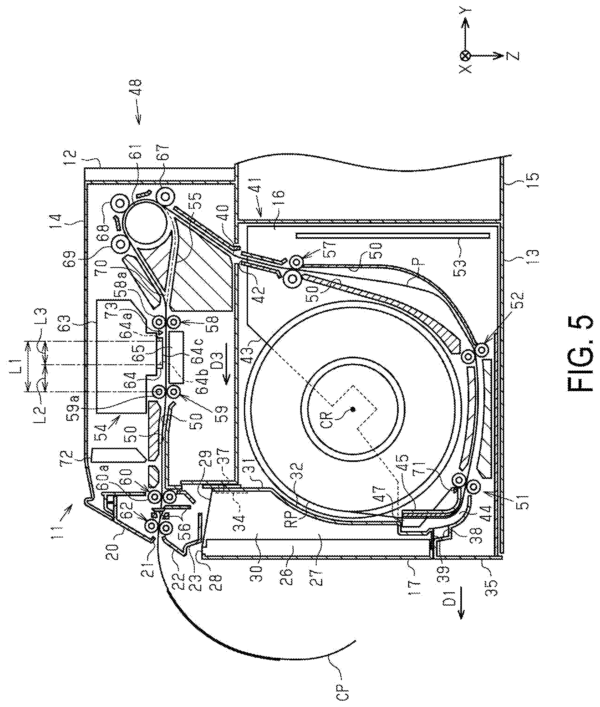 Patent US11780253 Figure 5 – Printer and control method of printer