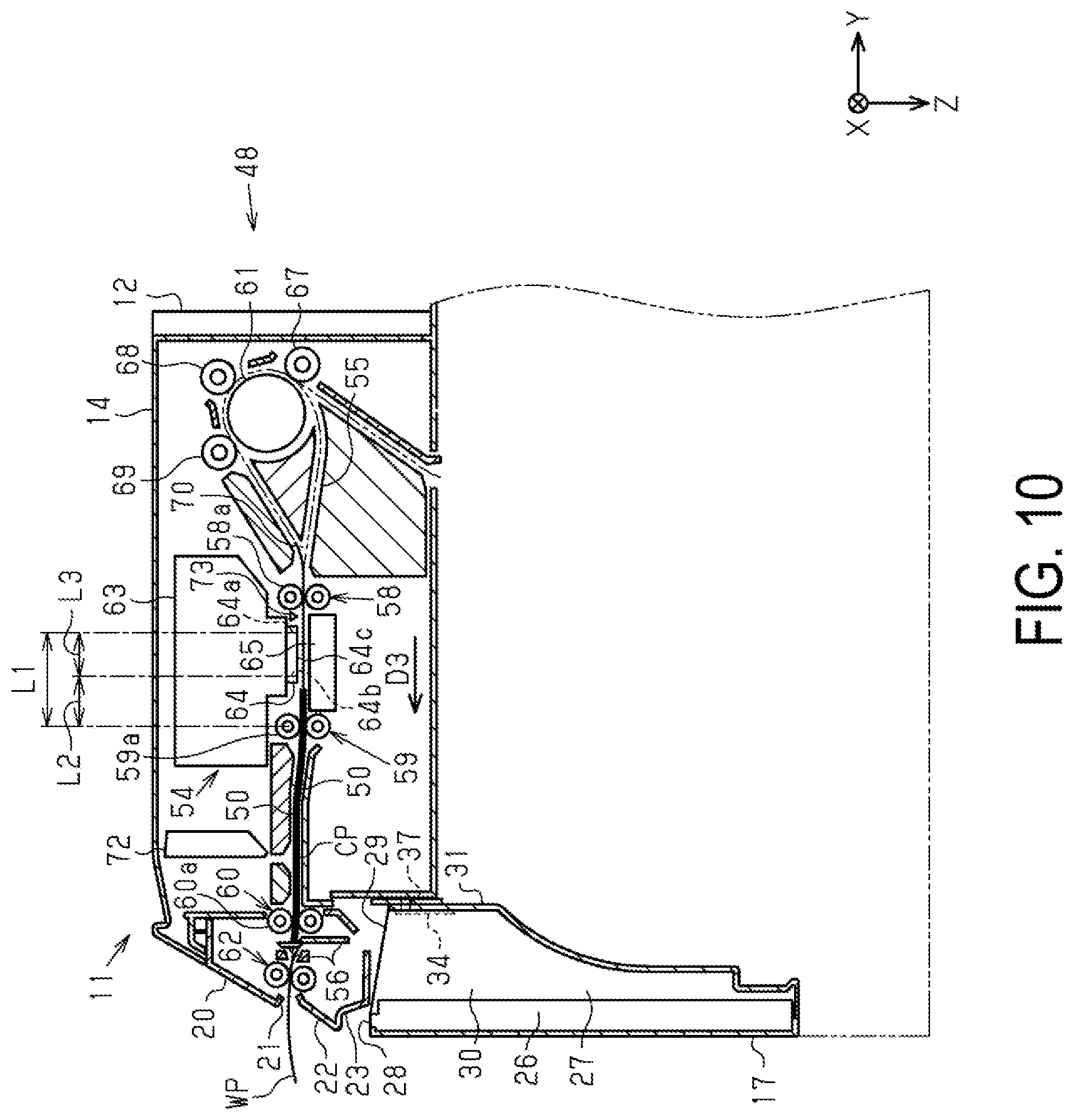 Patent US11780253 Figure 10 – Printer and control method of printer
