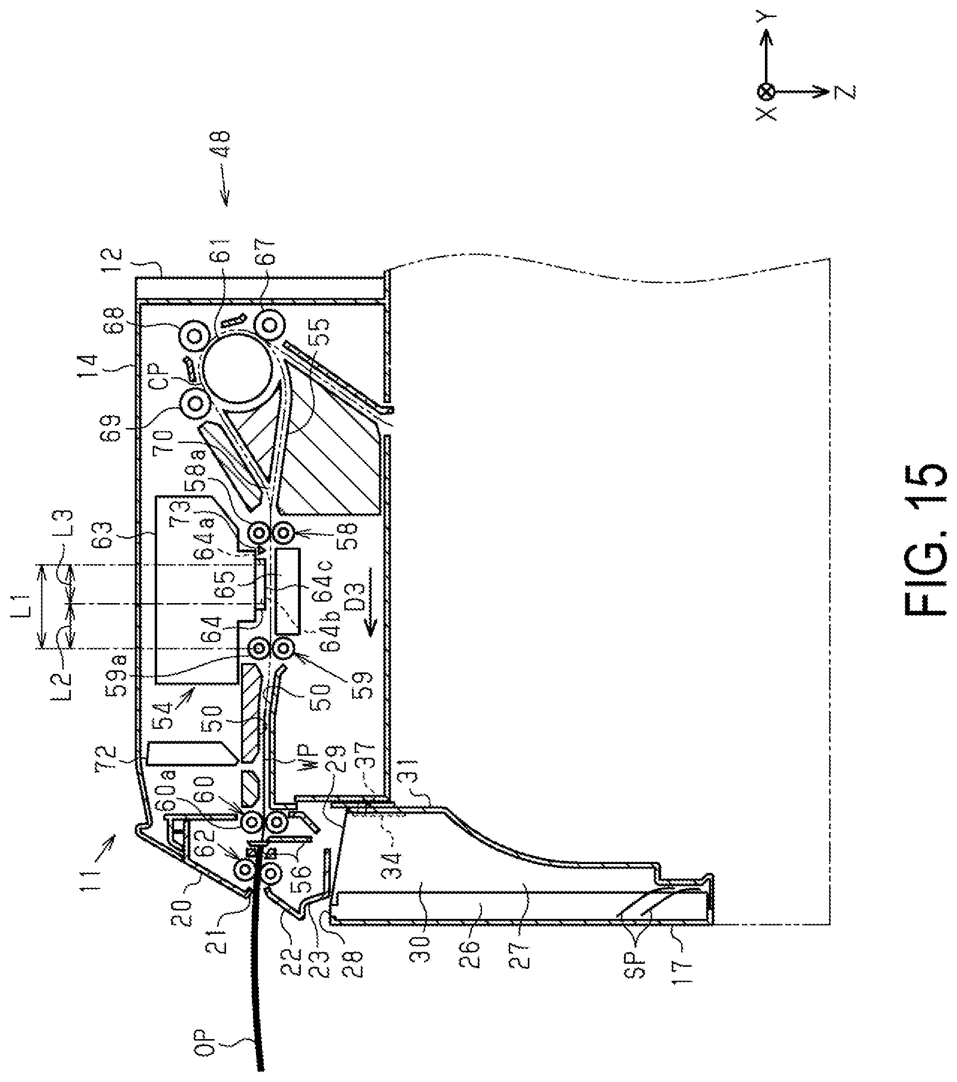 Patent US11780253 Figure 15 – Printer and control method of printer
