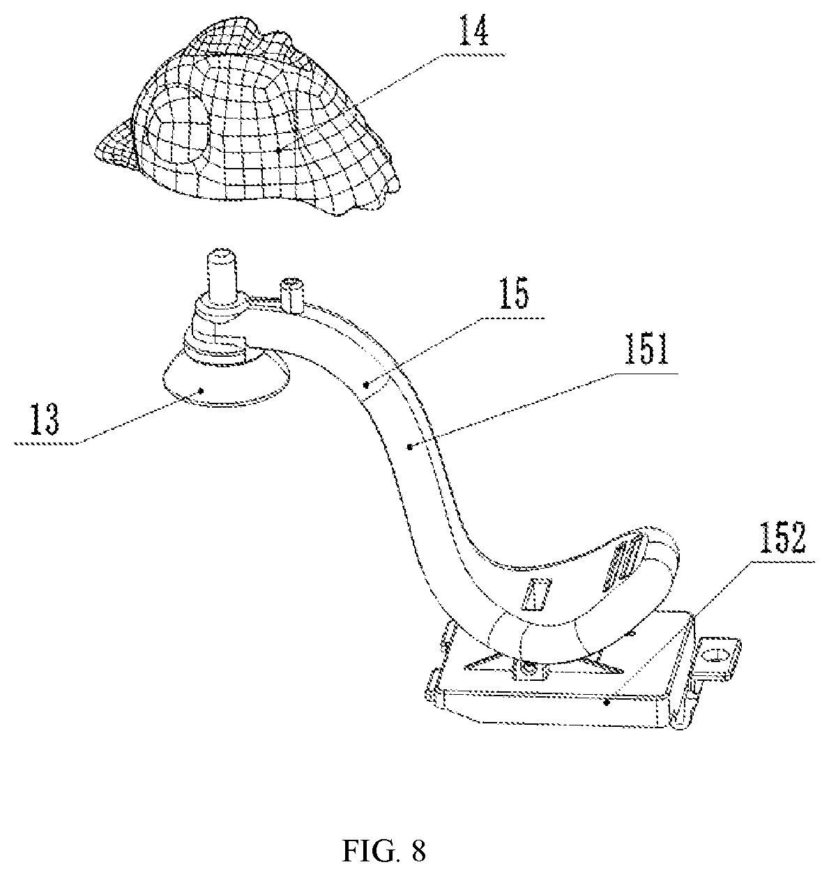 Patent US11780261 Figure 8 – Egg-drawing toy with adjustable support