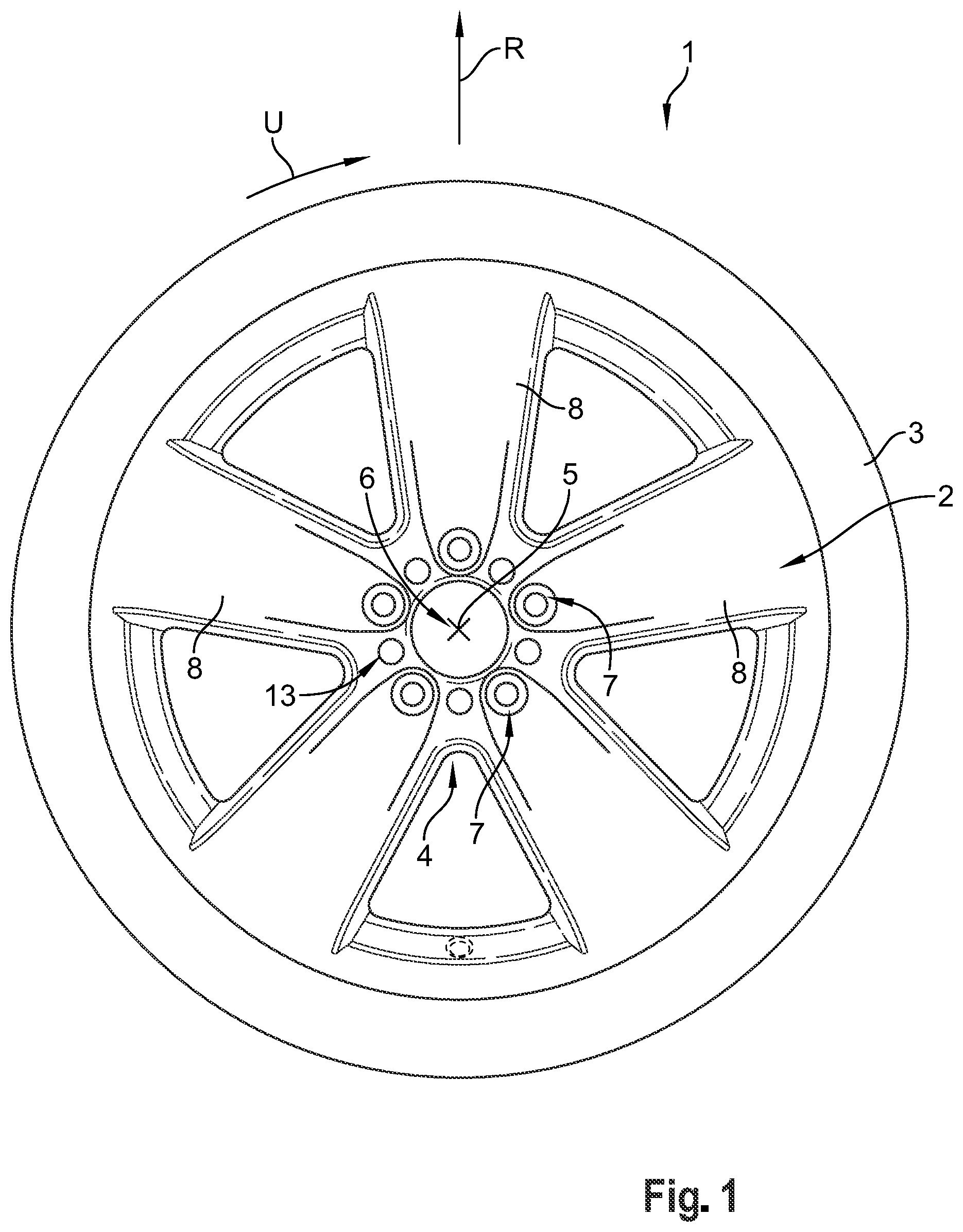 Patent US11780264 Figure 1 – Emergency wheel