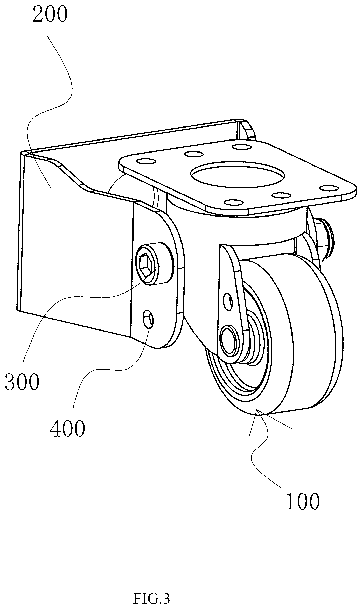 Patent US11780265 Figure 3 – Truckle structure and cabinet