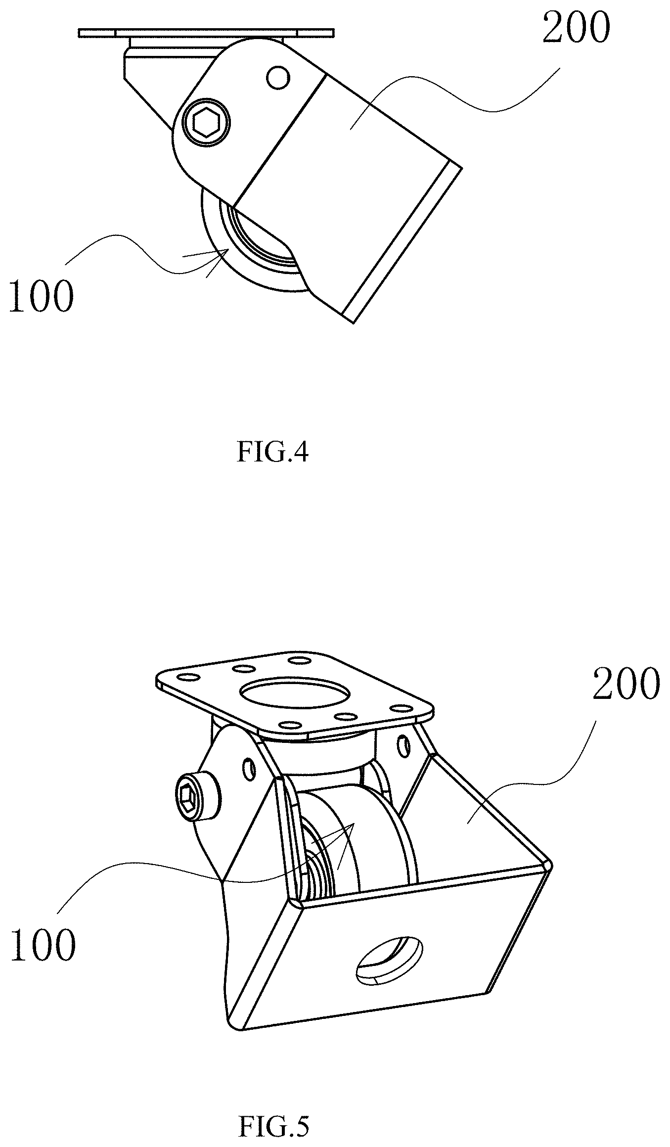 Patent US11780265 Figure 4 – Truckle structure and cabinet