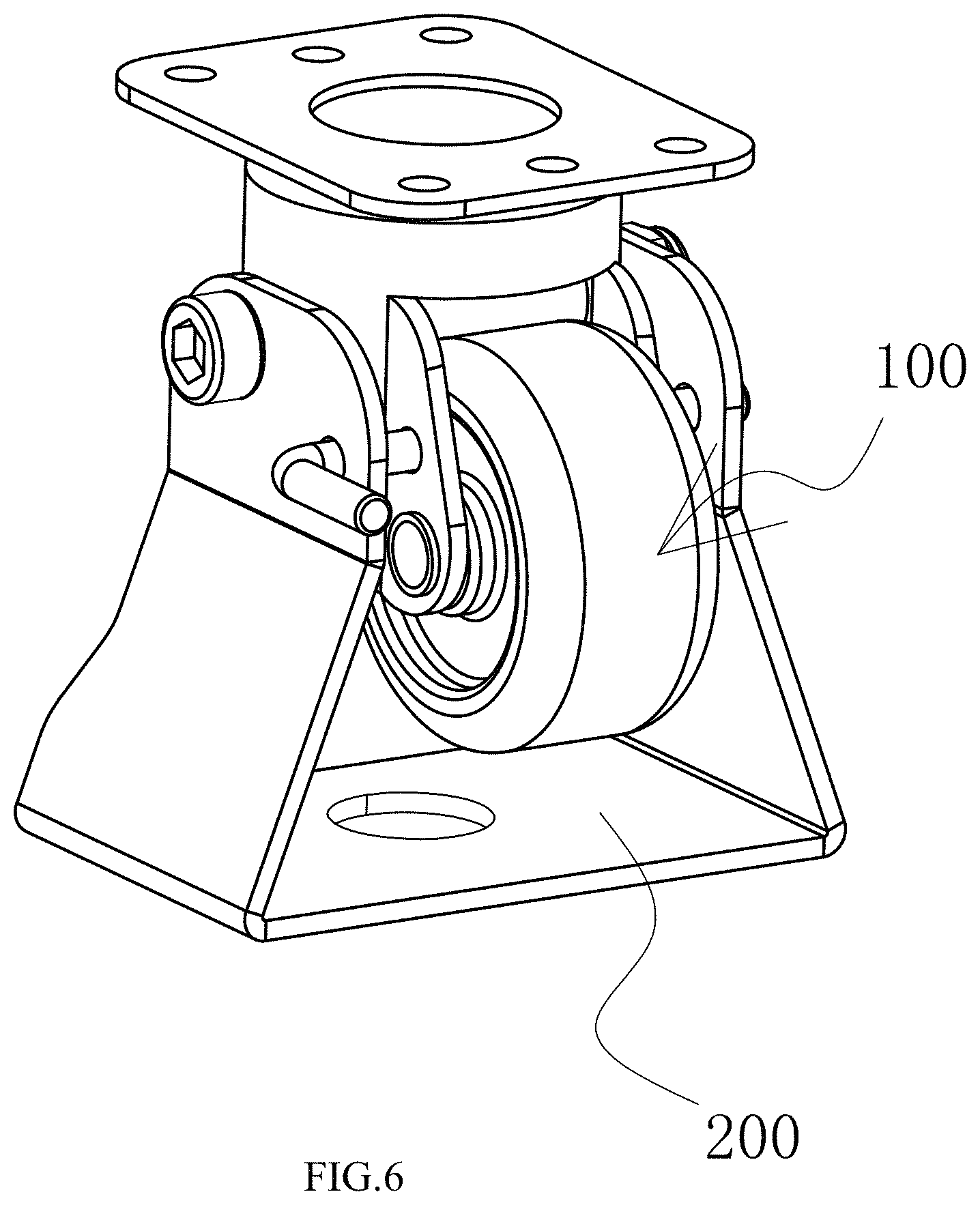 Patent US11780265 Figure 5 – Truckle structure and cabinet