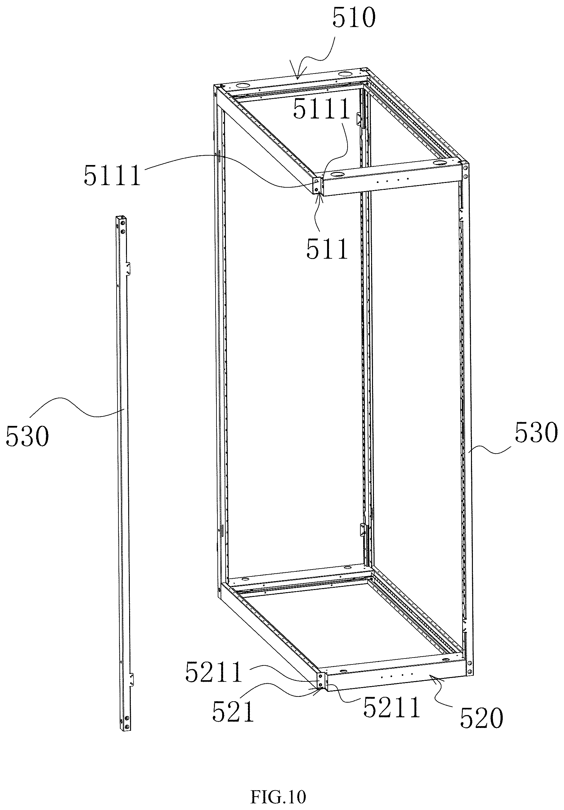 Patent US11780265 Figure 9 – Truckle structure and cabinet