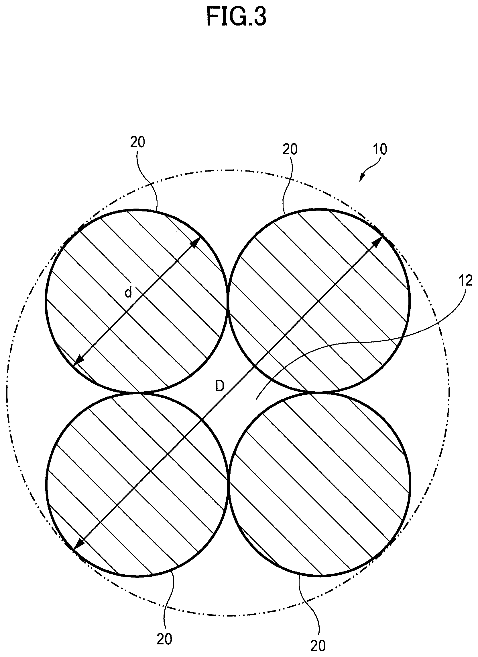 Patent US11780266 Figure 3 – Tire with specified belt layers of 1X4 steel cords