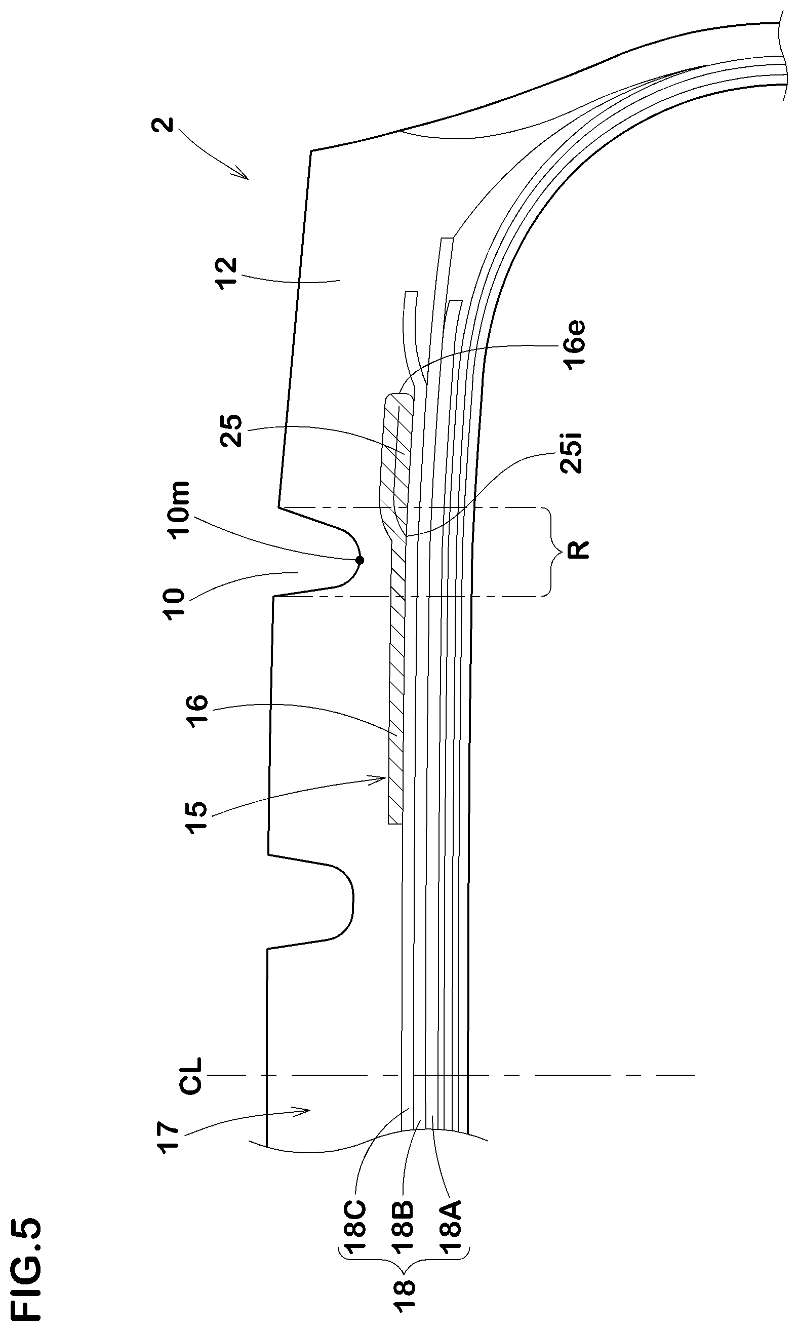 Patent US11780268 Figure 5 – Tyre
