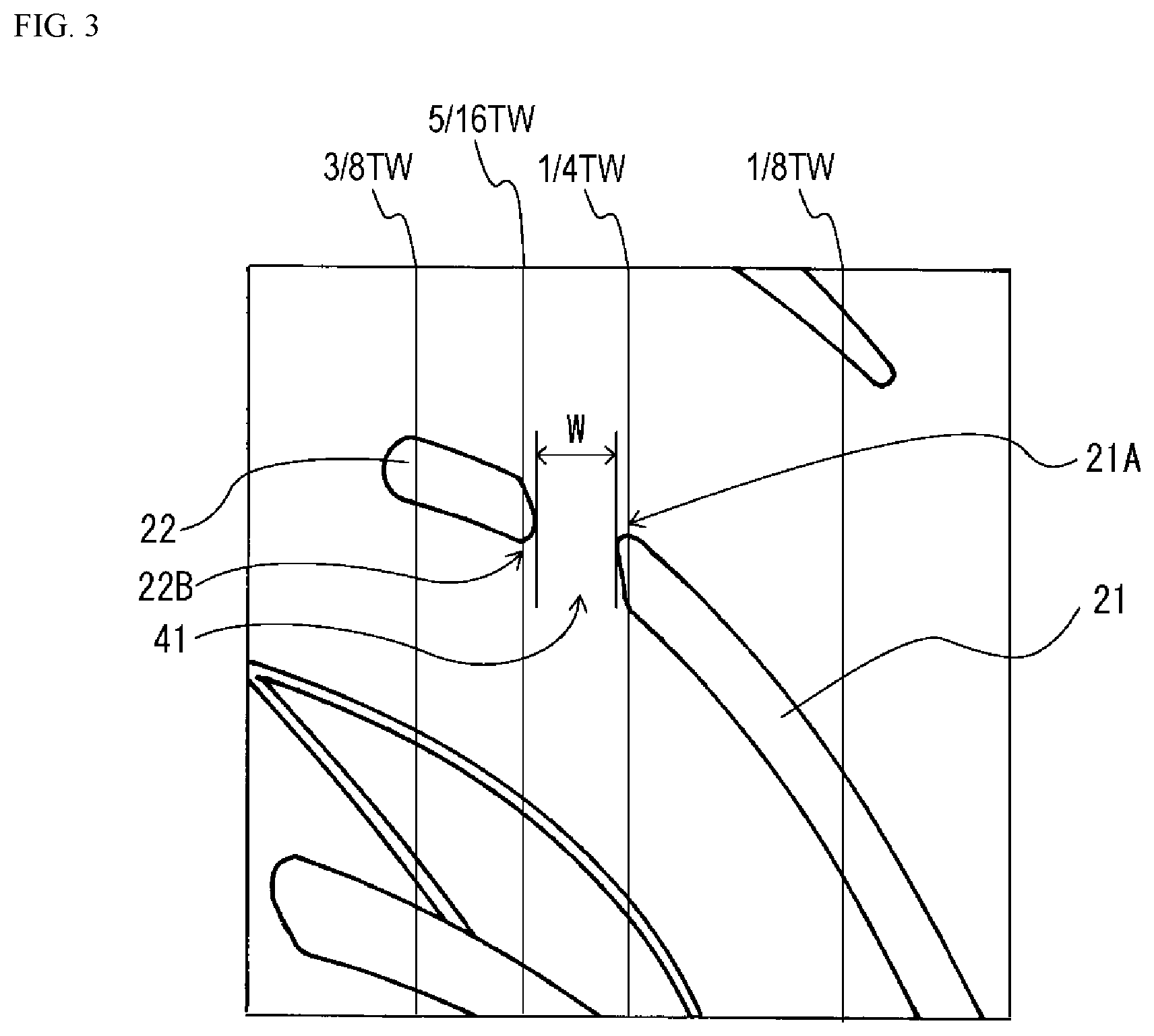 Patent US11780269 Figure 3 – Pneumatic tire for motorcycle