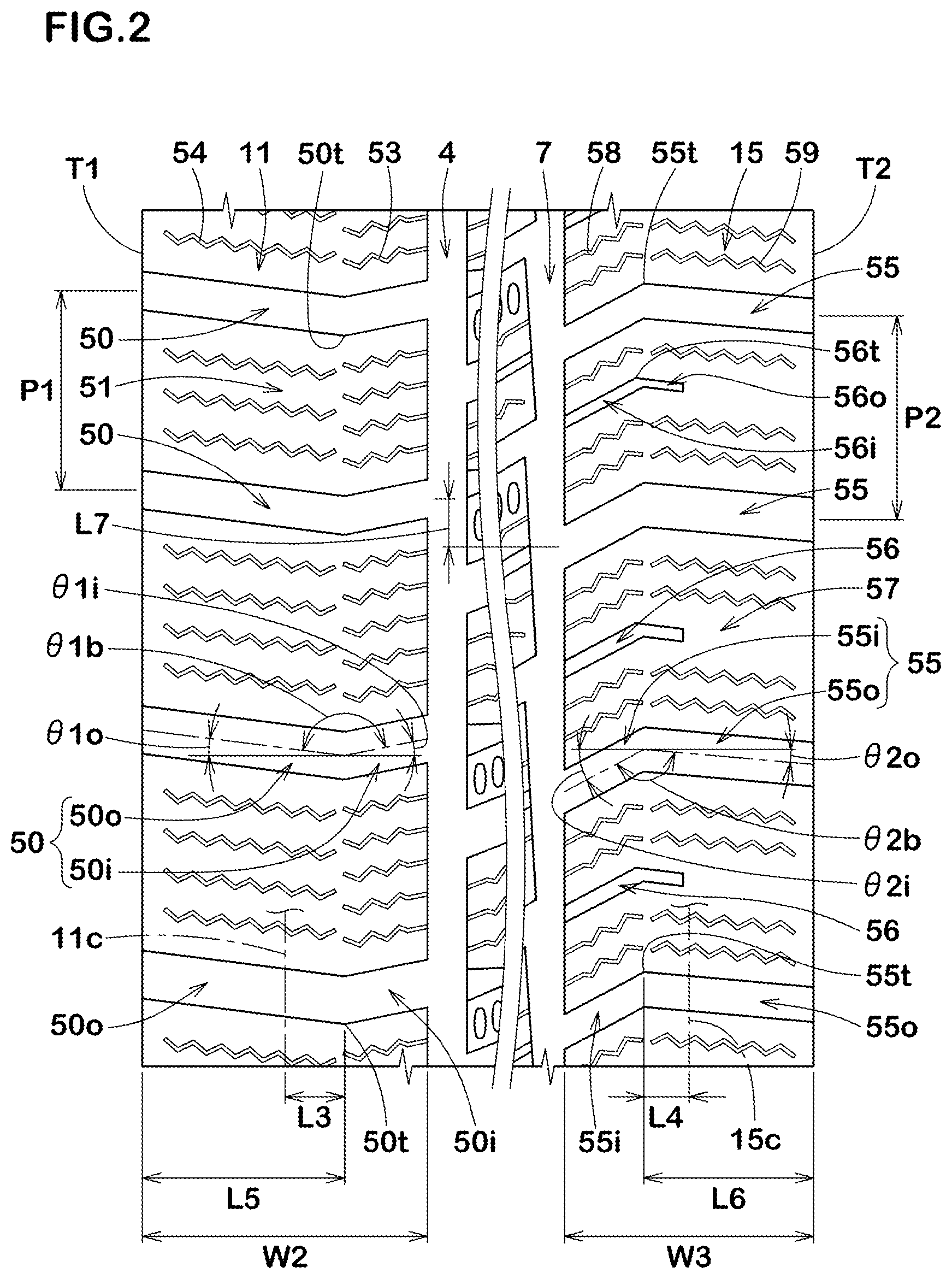 Patent US11780270 Figure 2 – Tire