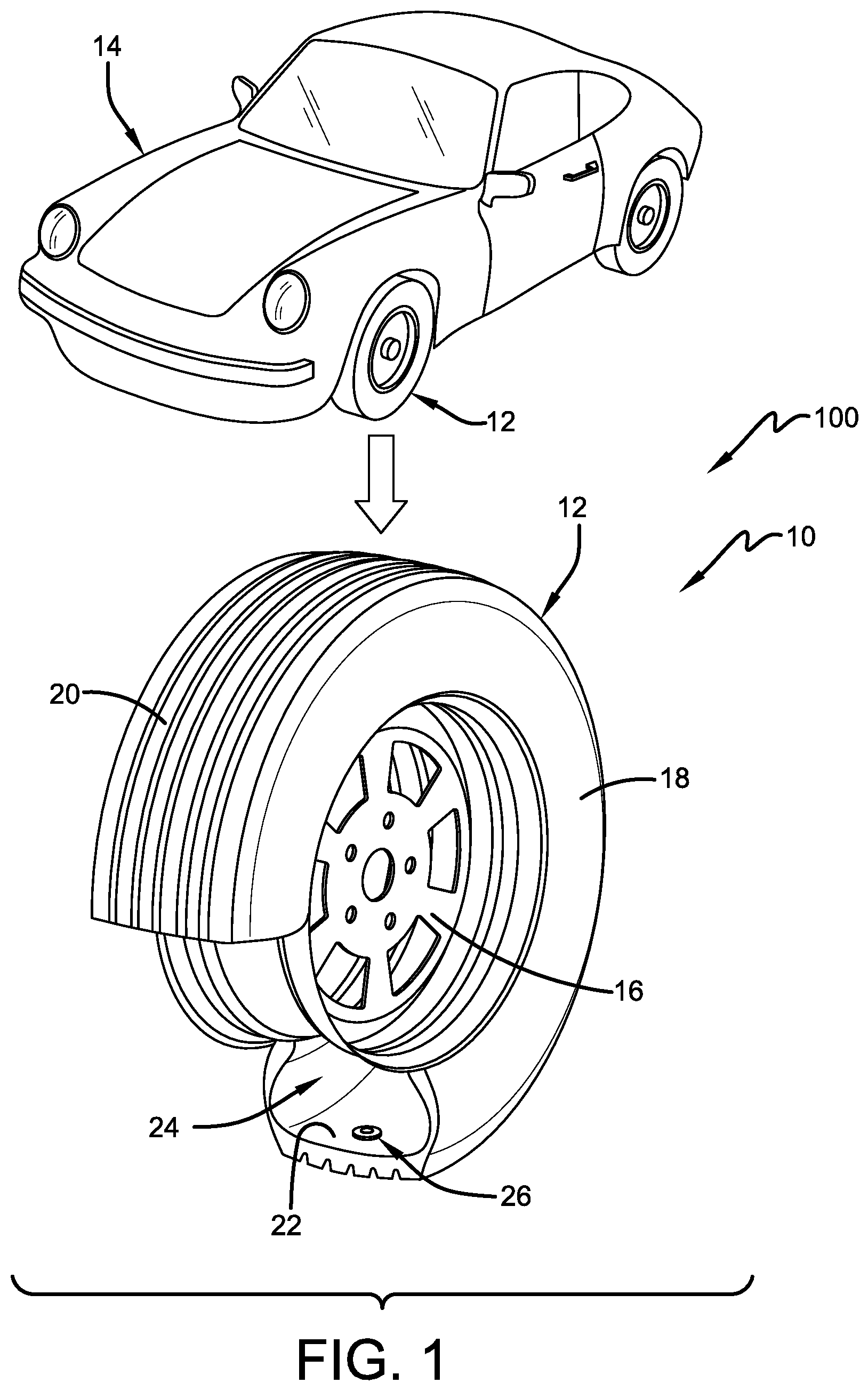 Patent US11780273 Figure 1 – Method for extracting changes in tire characteristics