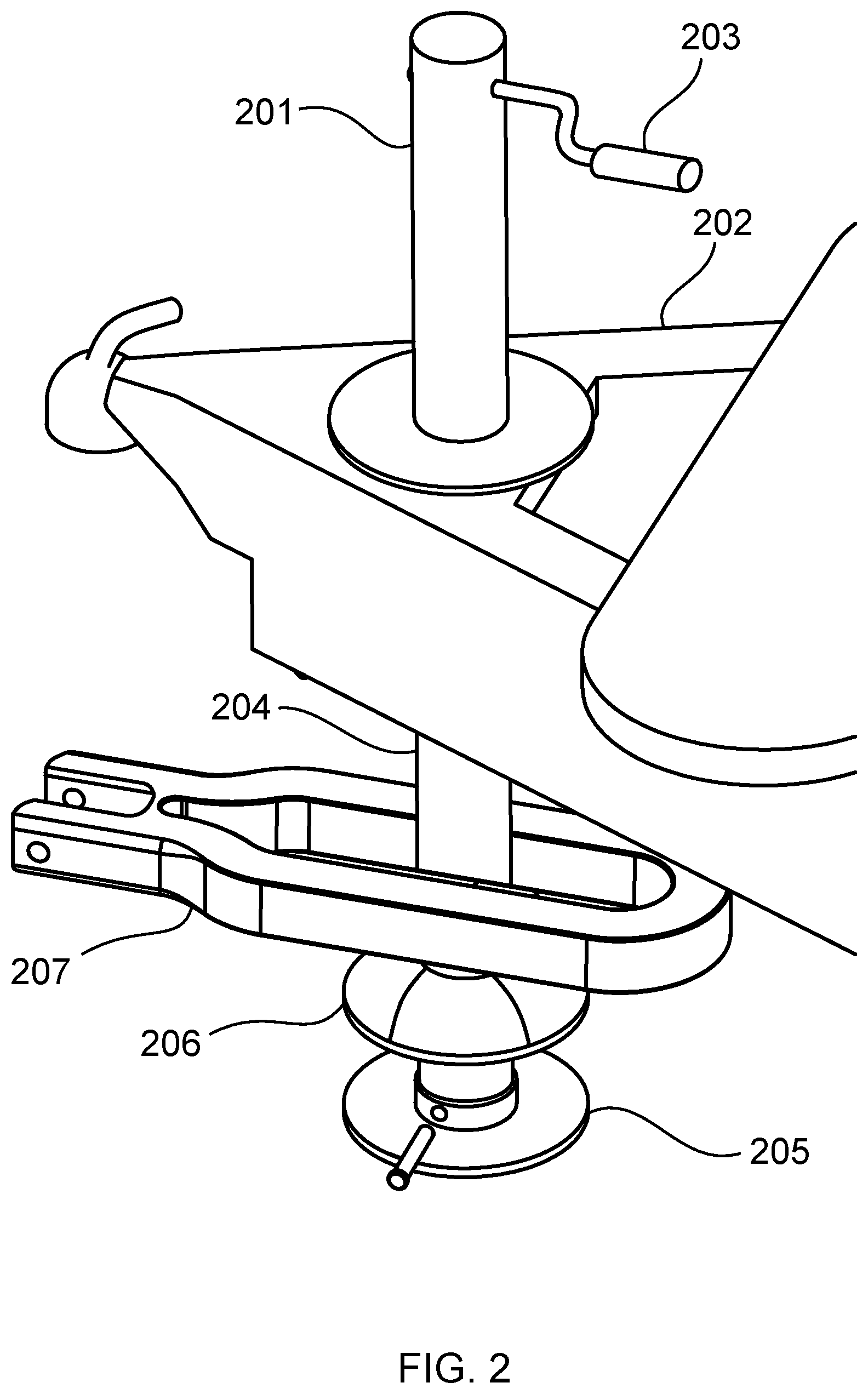 Patent US11780278 Figure 2 – Sway controlling hitch system