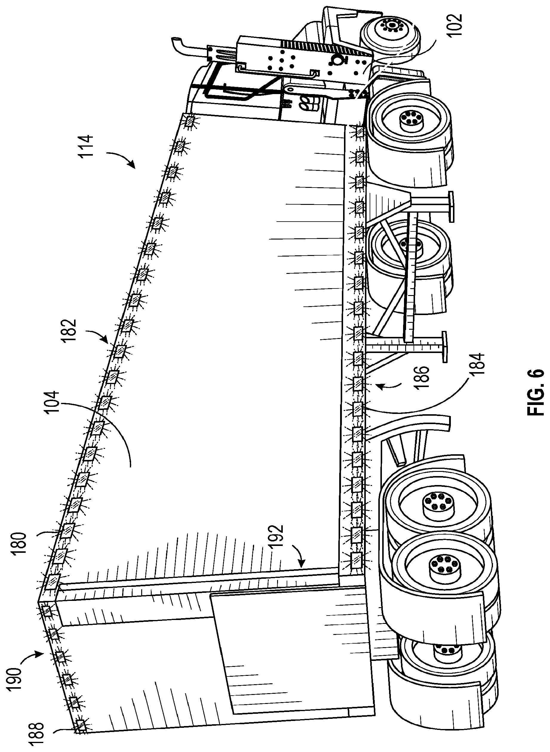 Patent US11780279 Figure 5 – Trailer visibility safety system