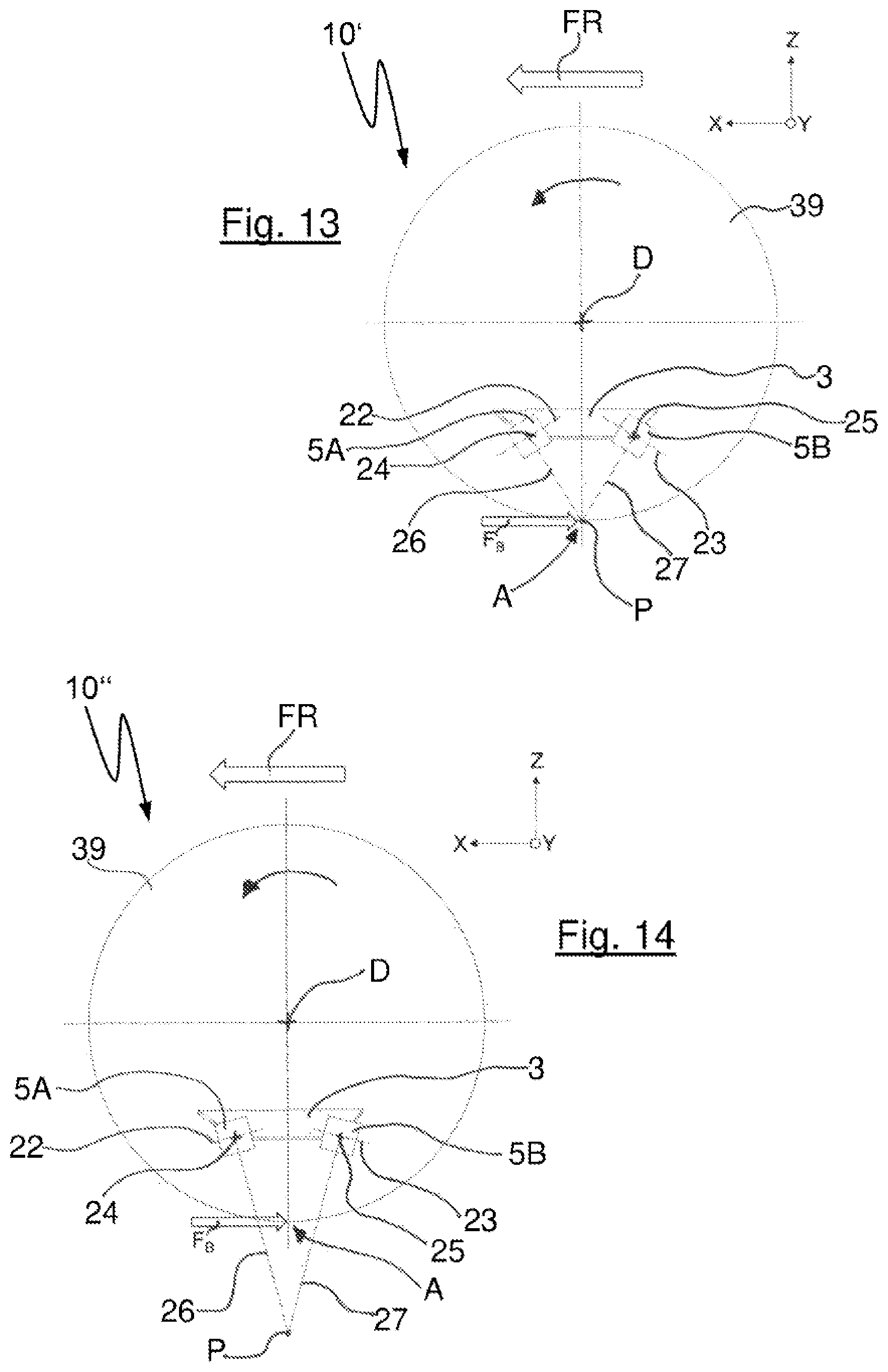 Patent US11780281 Figure 7 – Independent wheel suspension for a two-track vehicle, axle and vehicle