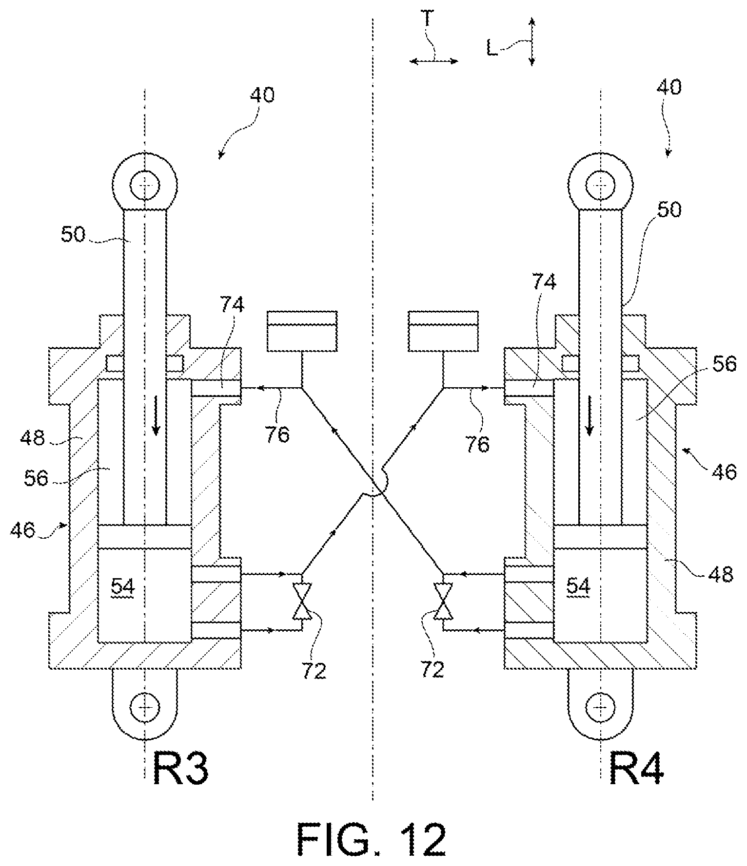 Patent US11780284 Figure 8 – Vehicle comprising a controlled vertical position chassis, in order to be lowered into a low position supported on the ground