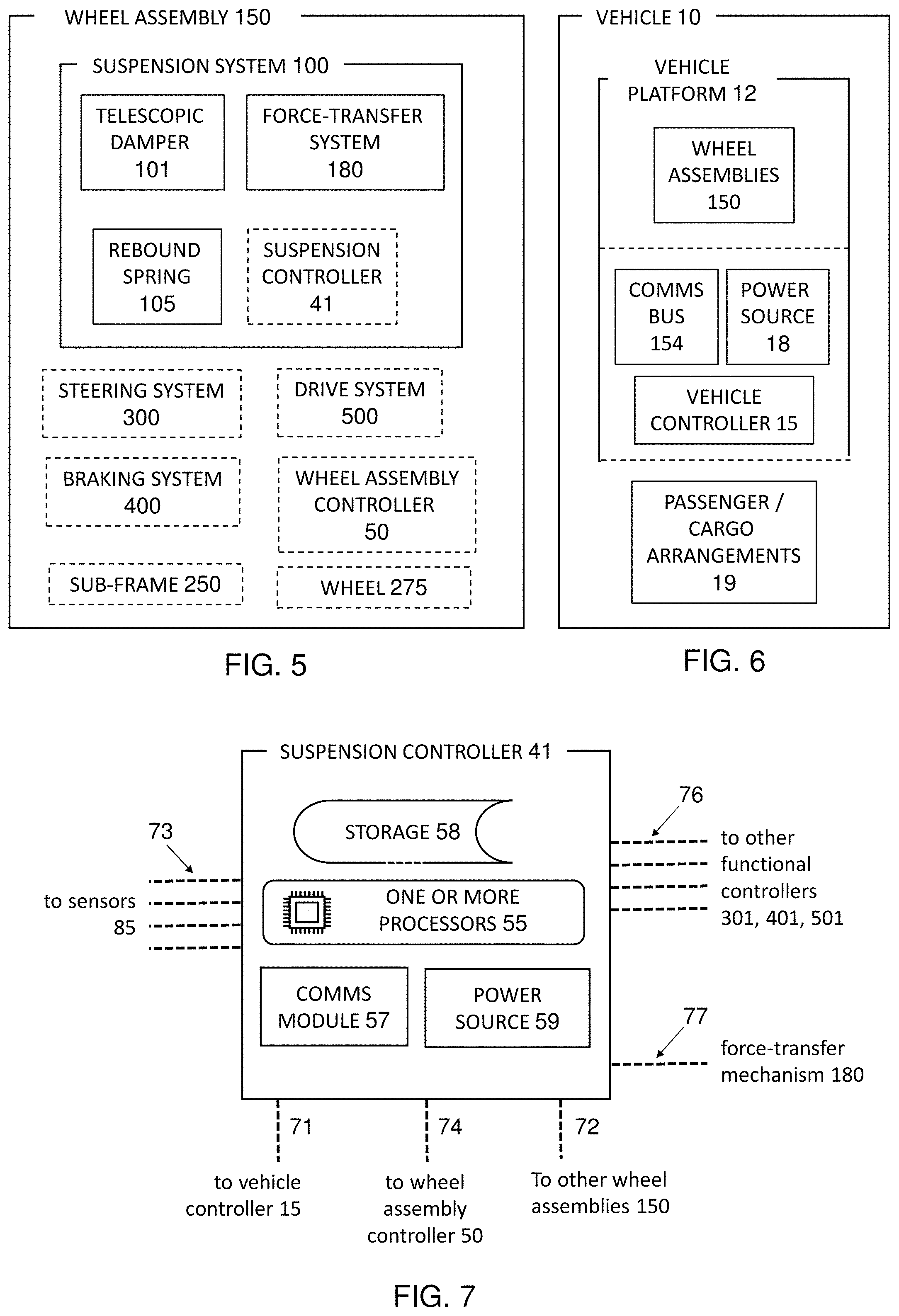 Patent US11780285 Figure 3 – Adaptive suspension system